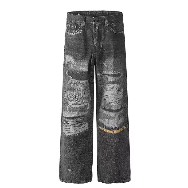 Designer × Japanese Brand × Vintage Washed Distressed Flared Baggy Loose Design Jeans Size US 32 / EU 48 - 7 Thumbnail