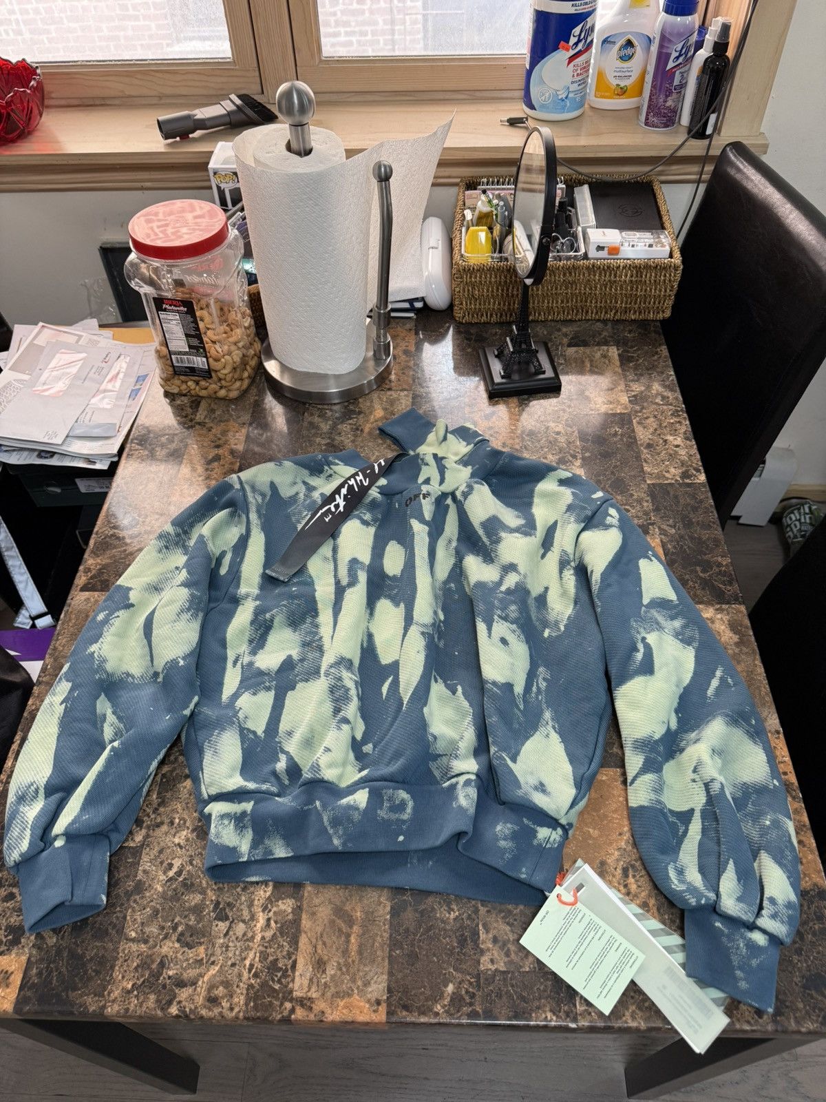 Off-White Size Med- OFF-WHITE Brand Tie-Dye Trashed Sweatshirt Size M / US 6-8 / IT 42-44 - 10 Thumbnail