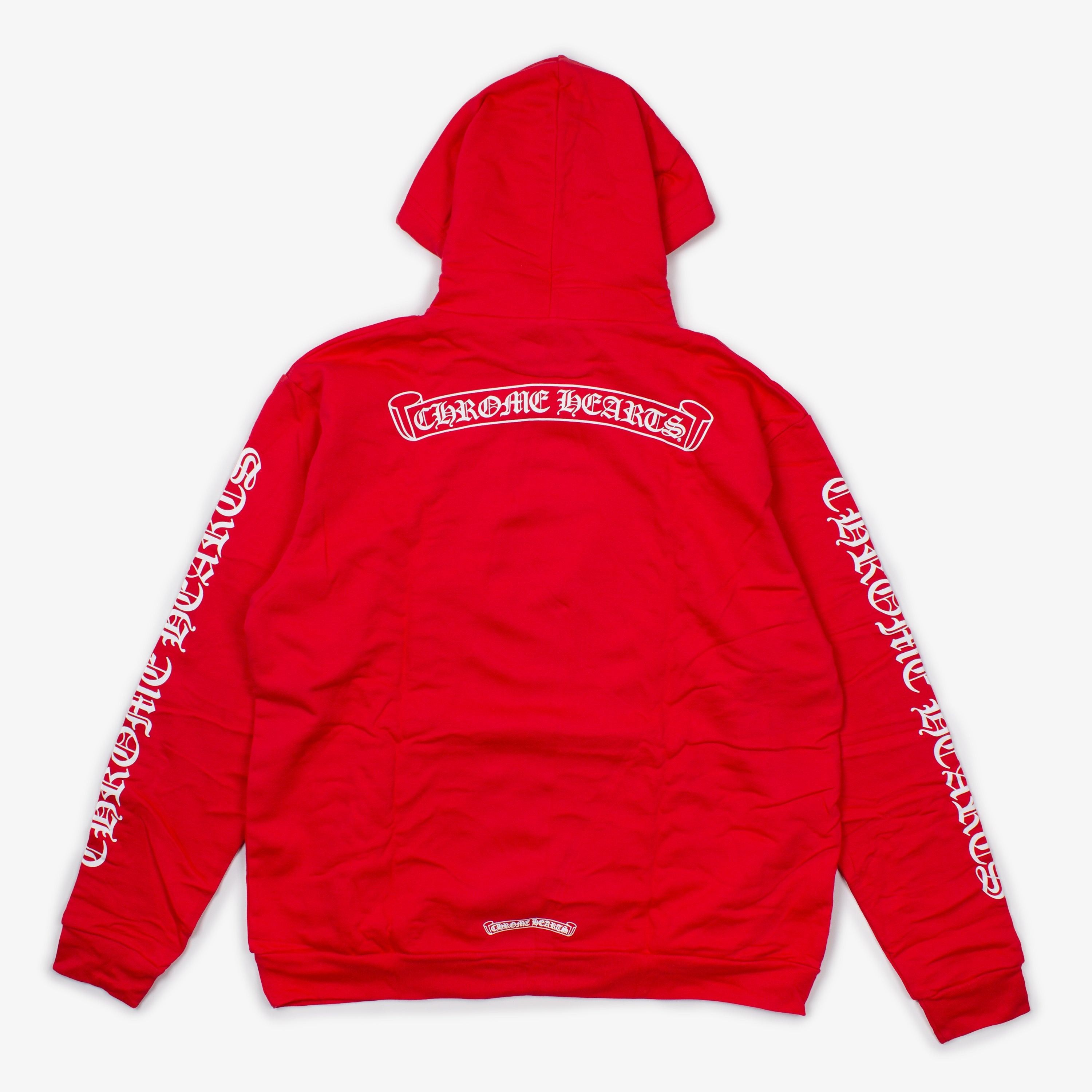 Chrome Hearts CHROME HEARTS RED SCROLLBAR HOODIE Size US XL / EU 56 / 4 - 3 Thumbnail