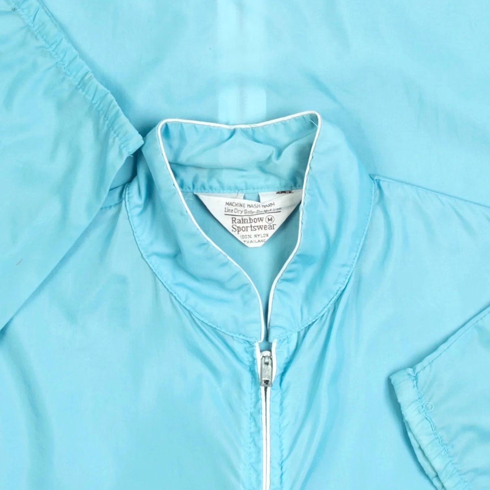 Vintage Vintage Men's 1980s Unbranded Lightweight Full Zip Jacket Blue Medium Size US M / EU 48-50 / 2 - 5 Thumbnail