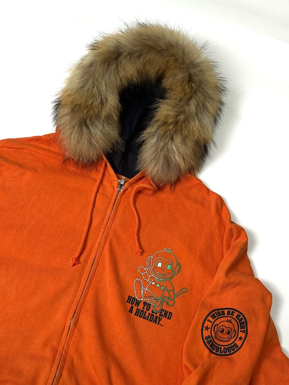 Japanese Brand Fur hoodie grass hitter qoutes Size US XL / EU 56 / 4 - 2 Thumbnail