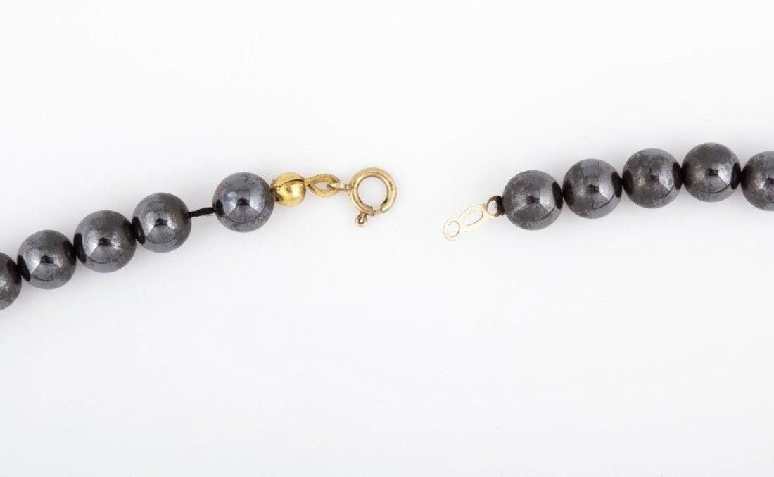 Designer Hematite Bead and 14 kt Gold Bead Necklace Size ONE SIZE - 4 Thumbnail
