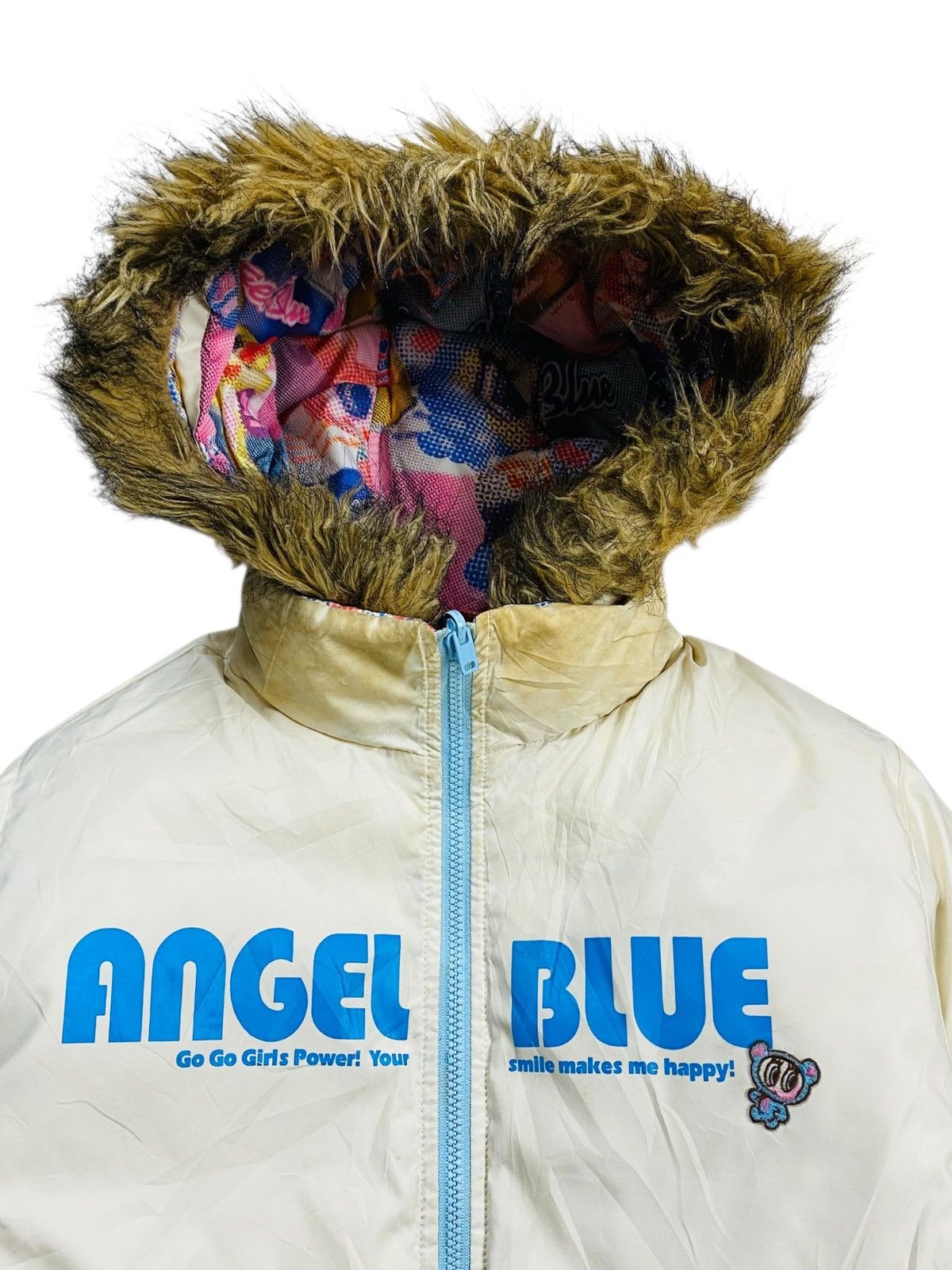 Hysteric Glamour 2000s Angel Blue - Full Printed Fur Hoodie Reversible Jacket Size US M / EU 48-50 / 2 - 6 Thumbnail