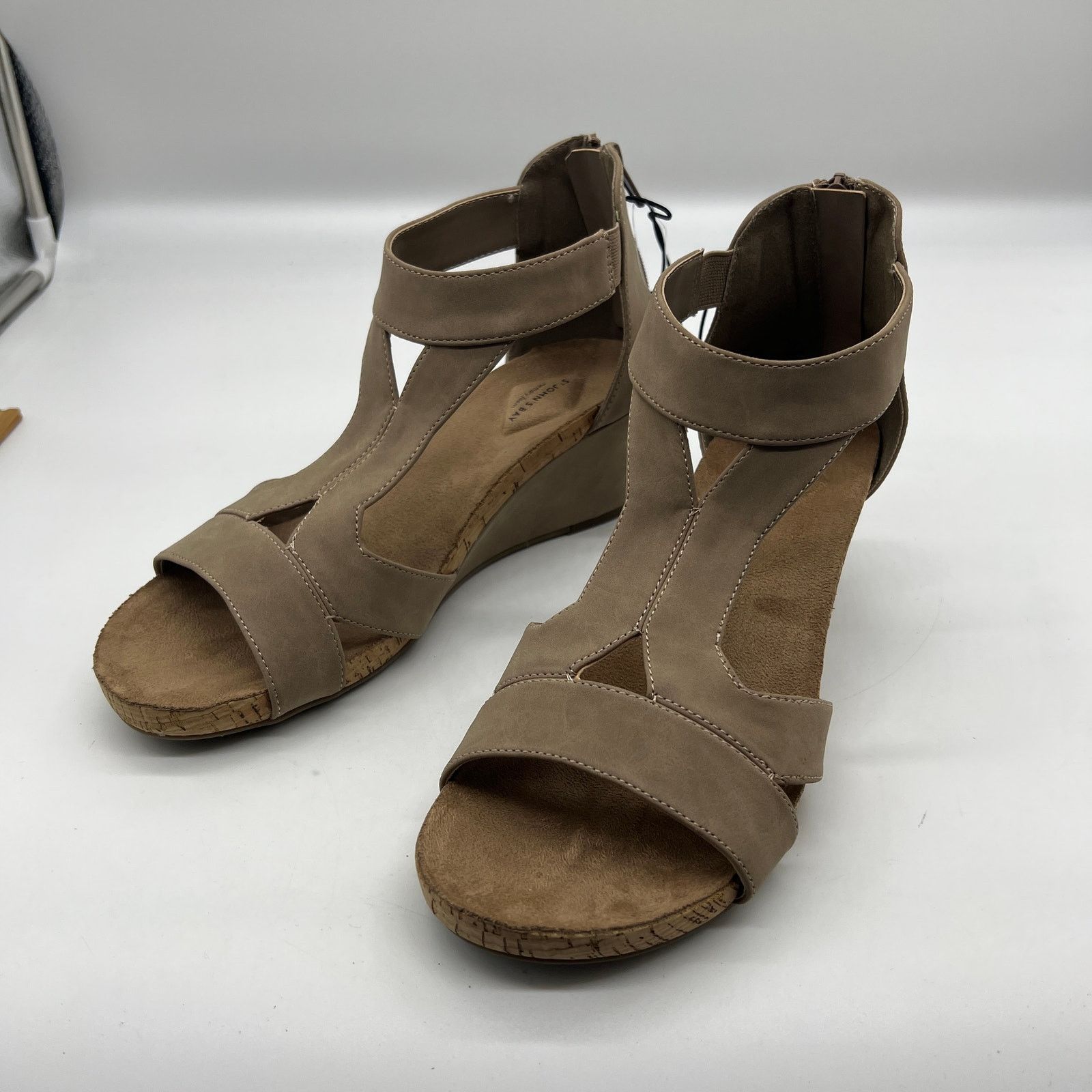 Other St. John's Bay Womens Taz Wedge Sandals Brown Porchini Size US 10 / IT 40 - 5 Thumbnail