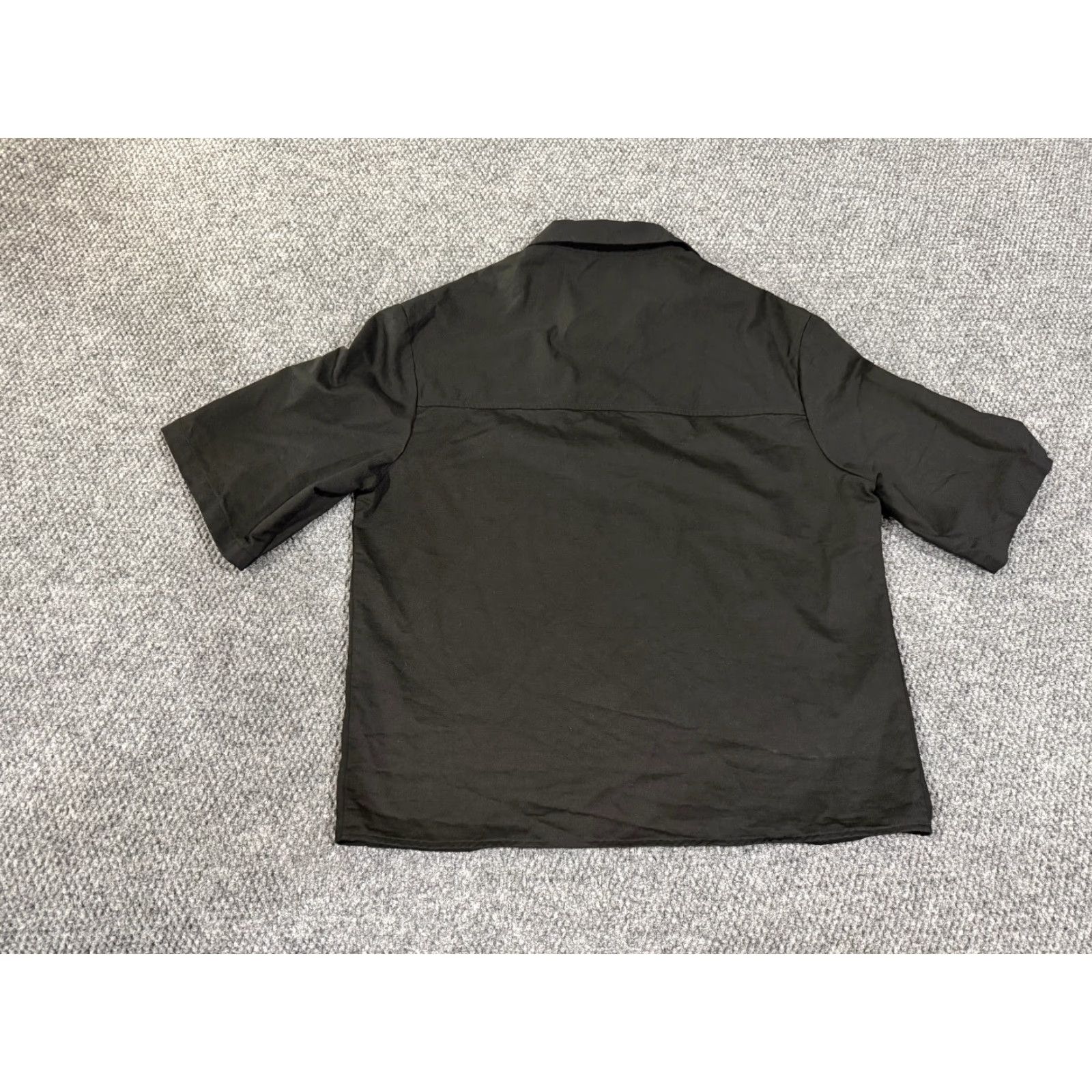 Zara Zara Blouse Womens Medium Black Short Sleeve Knit Cotton Linen V-Neck Pullover Casual Basic Size M / US 6-8 / IT 42-44 - 7 Thumbnail