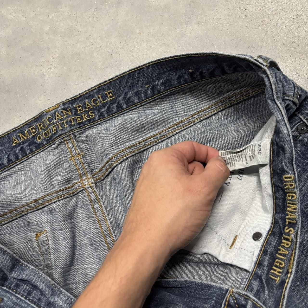 Japanese Brand × Vintage Crazy Vintage Y2K/2000s Grunge Dark Wash Denim Jeans! Size US 36 / EU 52 - 8 Thumbnail