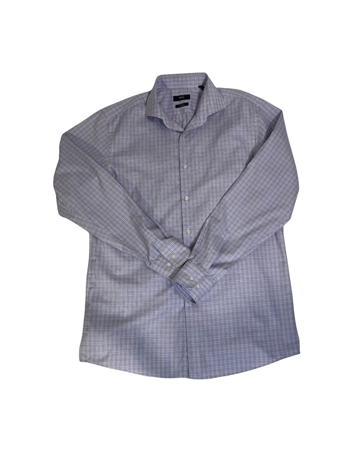 Hugo Boss Purple checked dress Shirt.mt1918 Size US XS / EU 42 / 0 - 1 Thumbnail