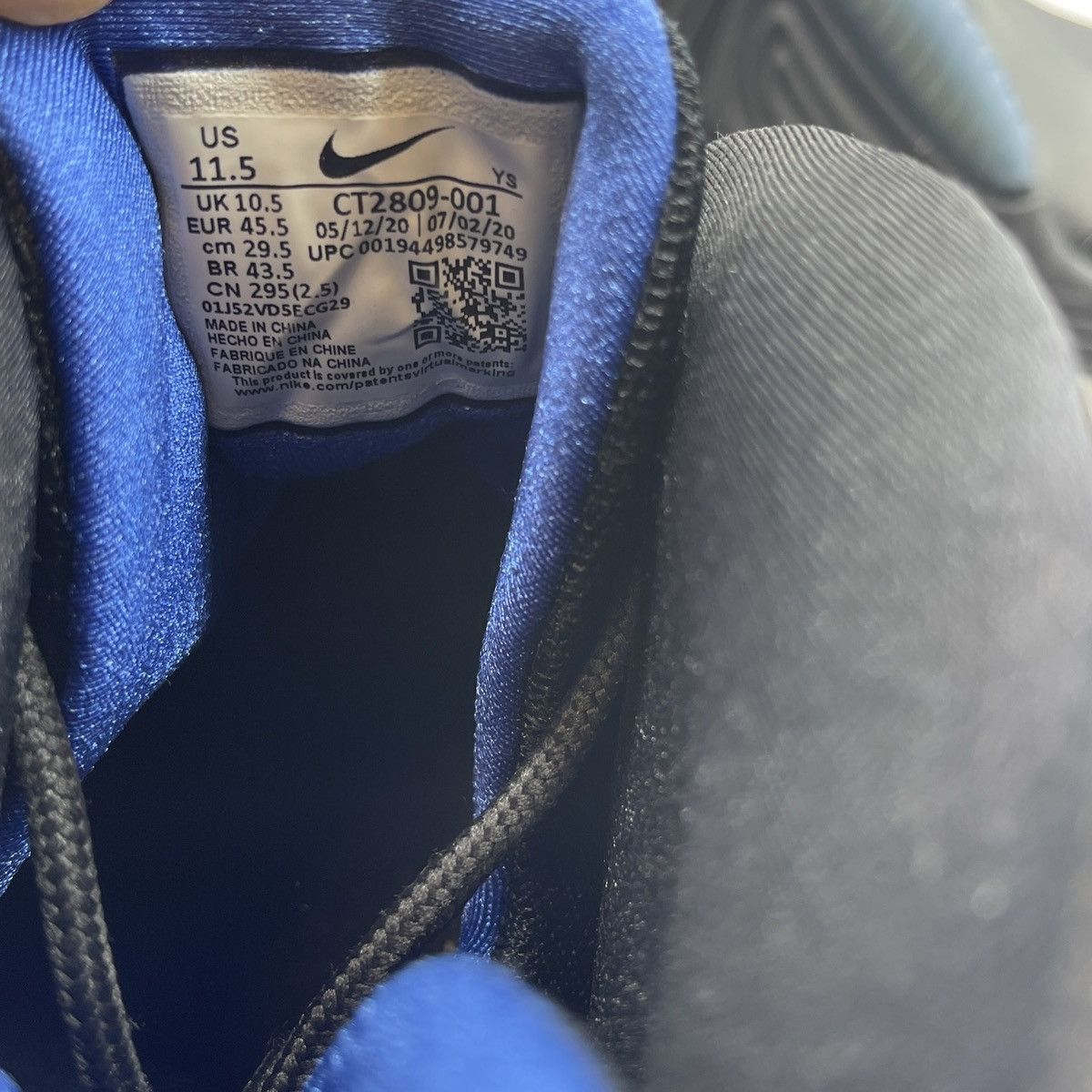 Nike Air penny 3 black varsity royal Size US 11.5 / EU 44-45 - 7 Thumbnail