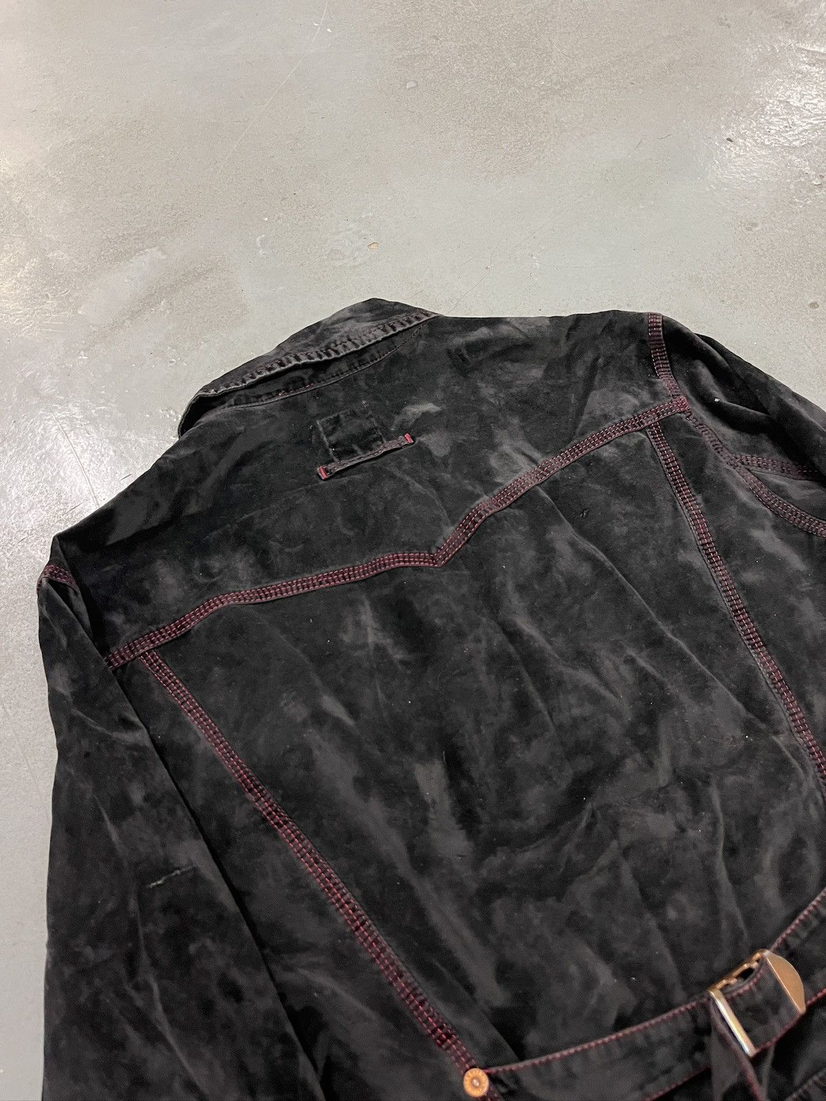 Jean Paul Gaultier Jean Paul Gaultier Bloody Stitching Cropped Velvet Jacket Size S / US 4 / IT 40 - 8 Thumbnail