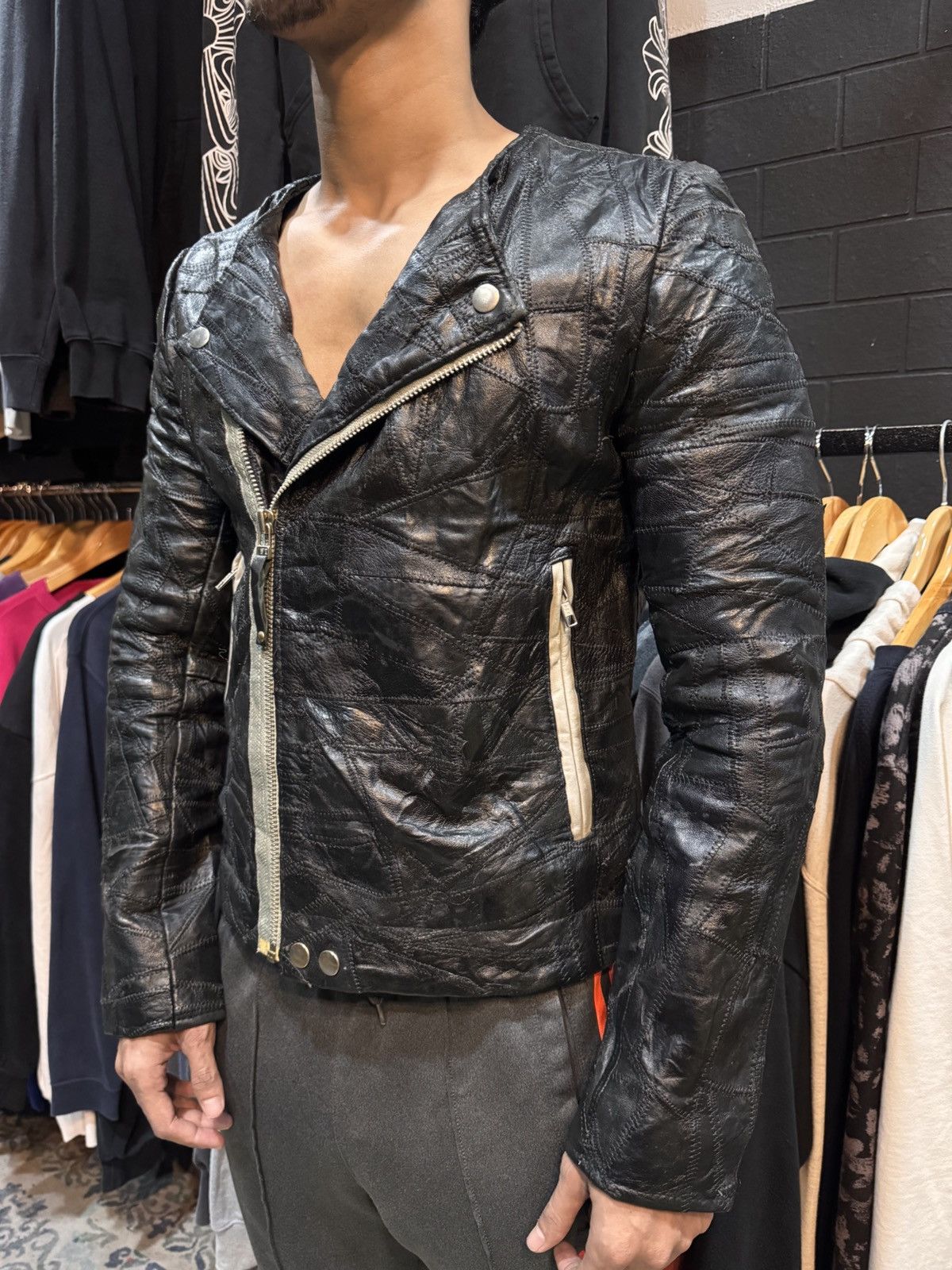 Acne Studios CRAZY VINTAGE 1997‼️ Acne Action Jeans leather biker jacket Size US S / EU 44-46 / 1 - 5 Thumbnail