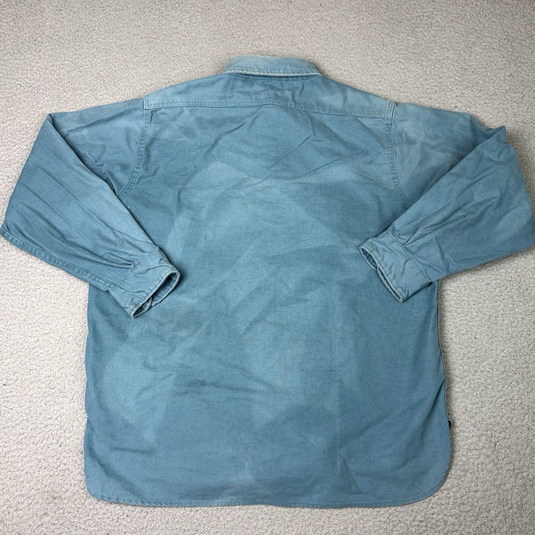 Vintage VINTAGE Cabela's Shirt Mens XL Blue Long Sleeve Button-UpFlannel Distressed Size US XL / EU 56 / 4 - 3 Thumbnail