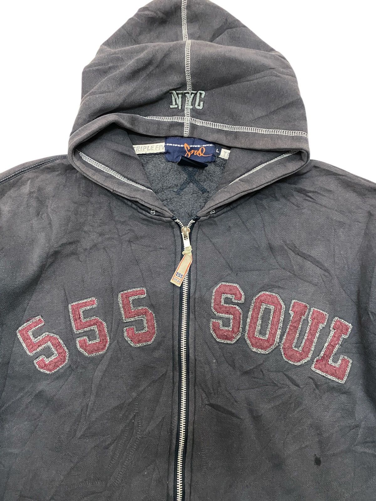 Triple 5 Soul Vintage Triple 5 Soul Faded Hoodie Size US L / EU 52-54 / 3 - 3 Thumbnail