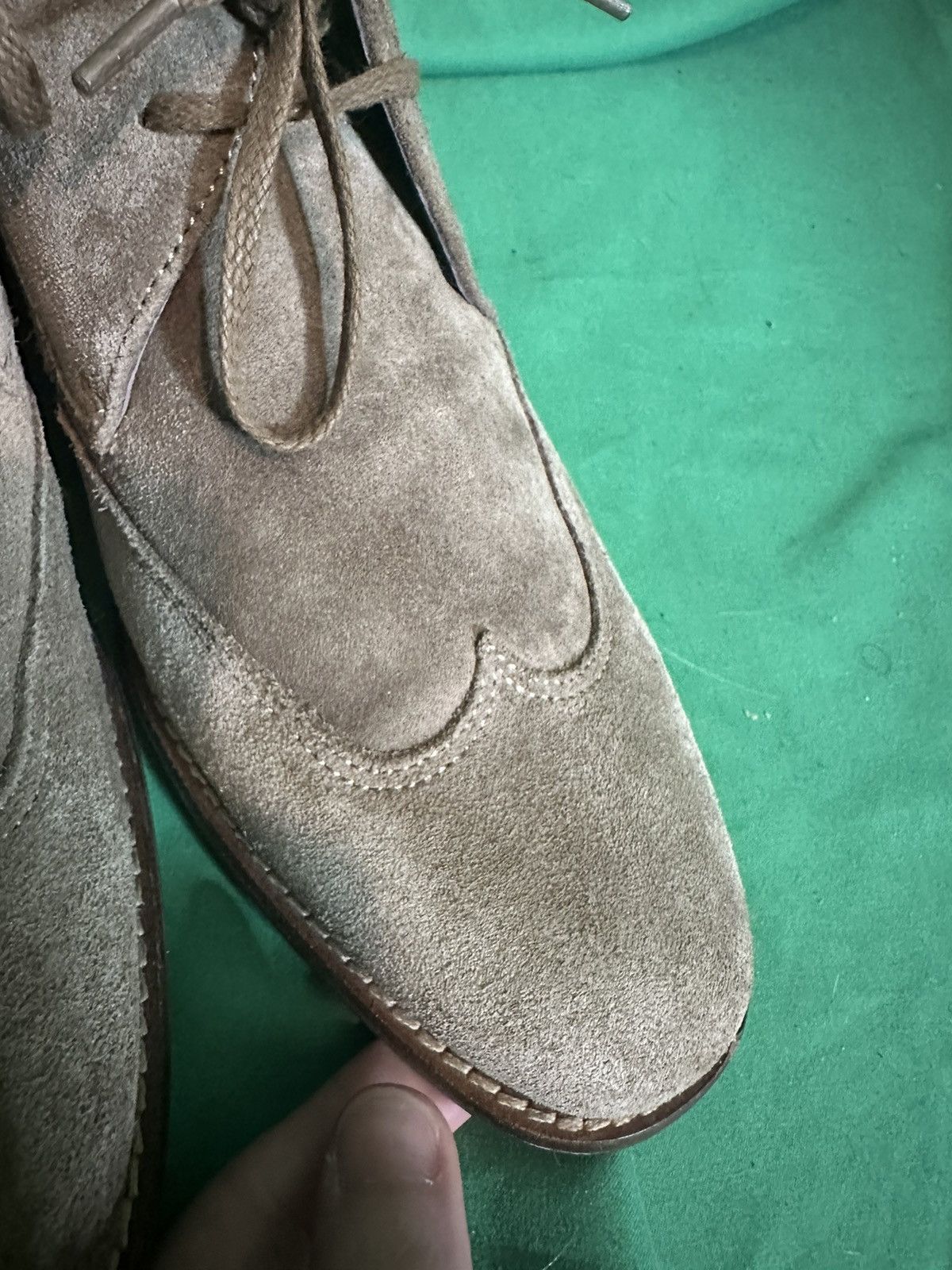 John Varvatos Suede leather derby shoes gray/brown 8 Size US 8 / EU 41 - 4 Thumbnail