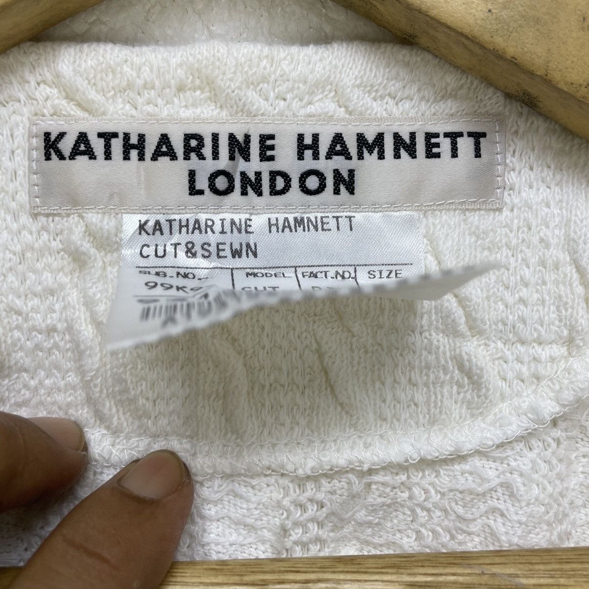 Katharine Hamnett London 💥Katharine Hamnett London White Cardigan Drape Jacket Size M / US 6-8 / IT 42-44 - 6 Thumbnail