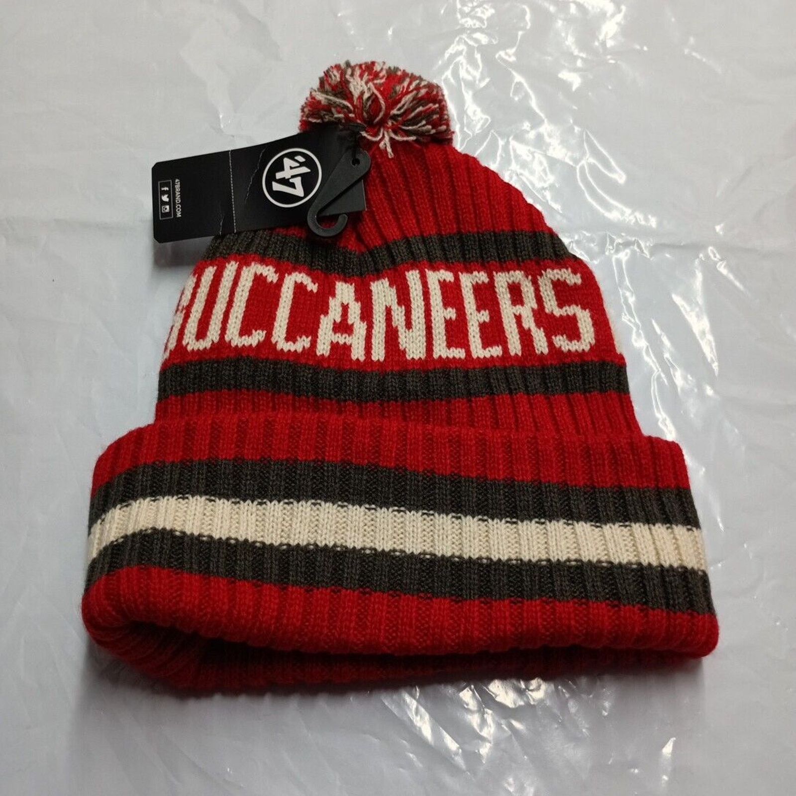 47 Brand Tampa Bay Buccaneers 47 Brand Knit Hat Bering Cap Size ONE SIZE - 2 Thumbnail