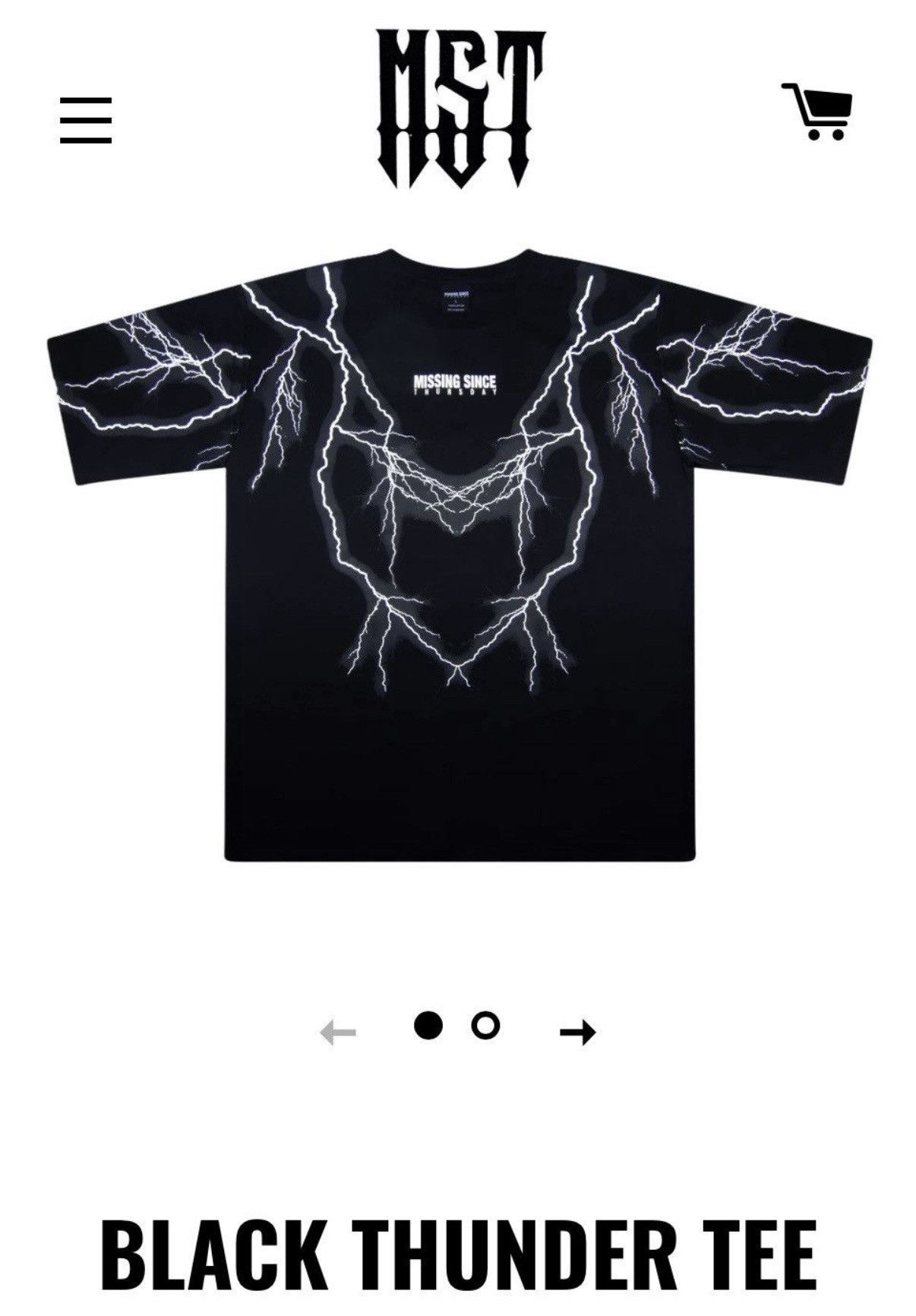 Missing Since Thursday Missing since Thursday thunder tee Size US L / EU 52-54 / 3 - 1 Thumbnail