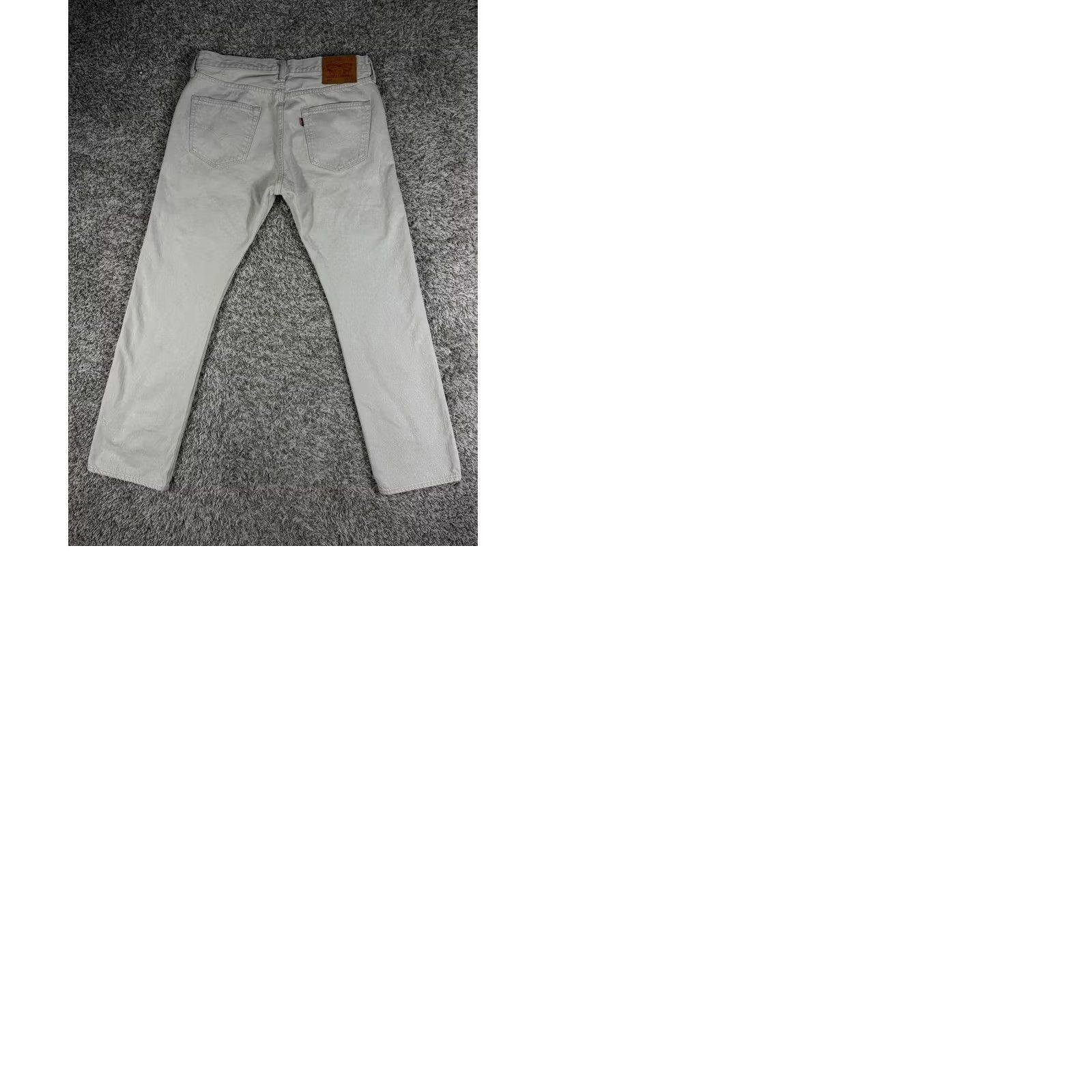 Levi's Levi's 501 Distressed Patchwork Denim Light Gray Jeans Men's 34x32 Regular Inseam 32 Cotton Denim Straight Mexico Mens Sz 34x32 Size US 34 / EU 50 - 10 Thumbnail
