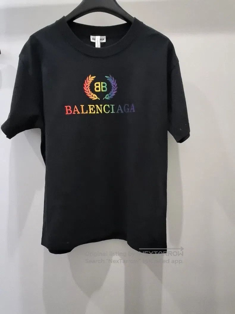 Balenciaga Balenciaga Rainbow wheat ear short sleeve T-shirt Size US XL / EU 56 / 4 - 1 Thumbnail