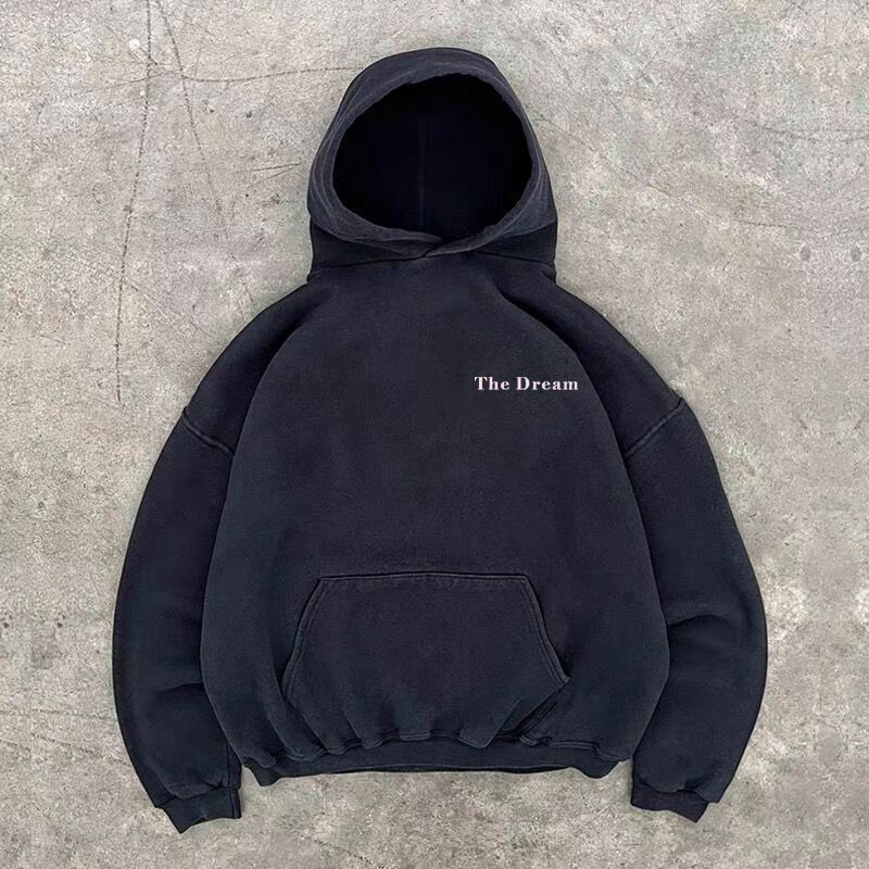 Japanese Brand × Vintage Black washed retro puppy print loose hoodie Size US L / EU 52-54 / 3 - 2 Thumbnail