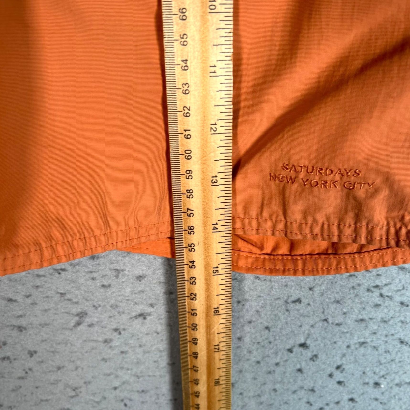 Saturdays NYC Saturdays NYC Mens Orange Nylon Swim Shorts W/ Drawstring Bottom Men 28 Color Orange Drawstring Back Pocket Swim Shorts 28 Mens Size US 28 / EU 44 - 7 Thumbnail