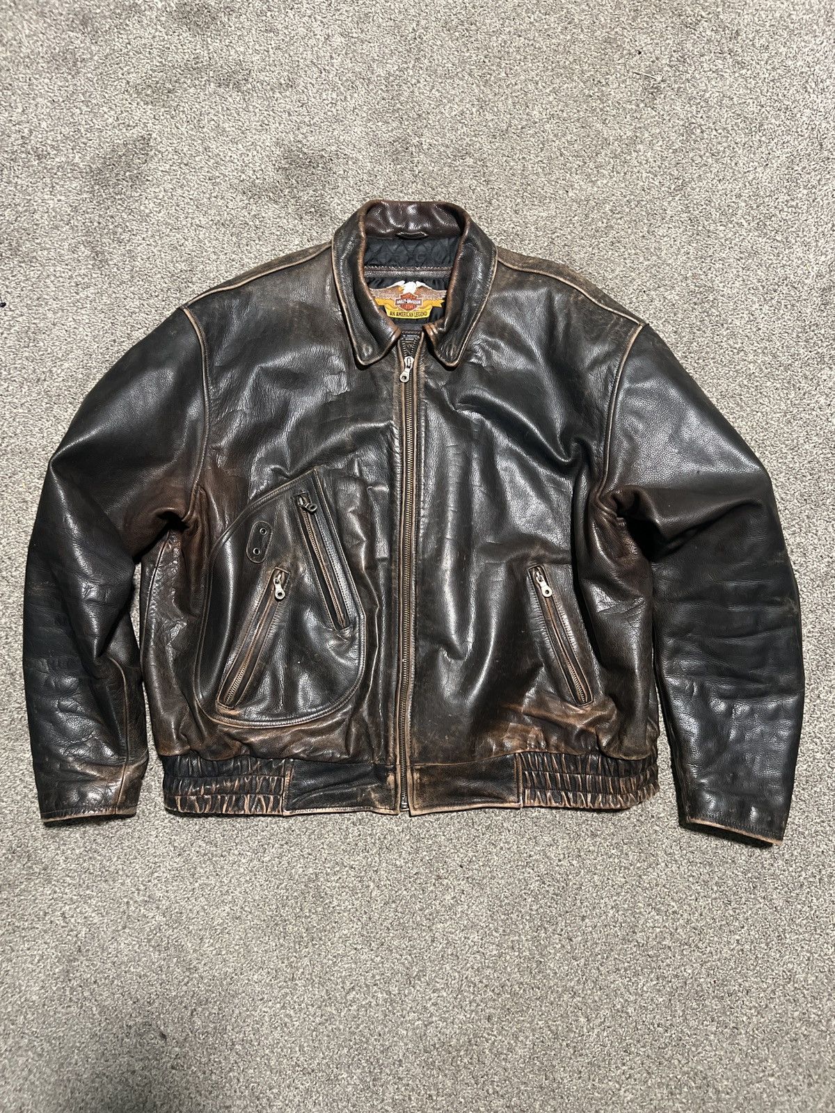 Harley Davidson Vintage Harley Davidson Leather Jacket Size XL Size US XL / EU 56 / 4 - 1 Thumbnail