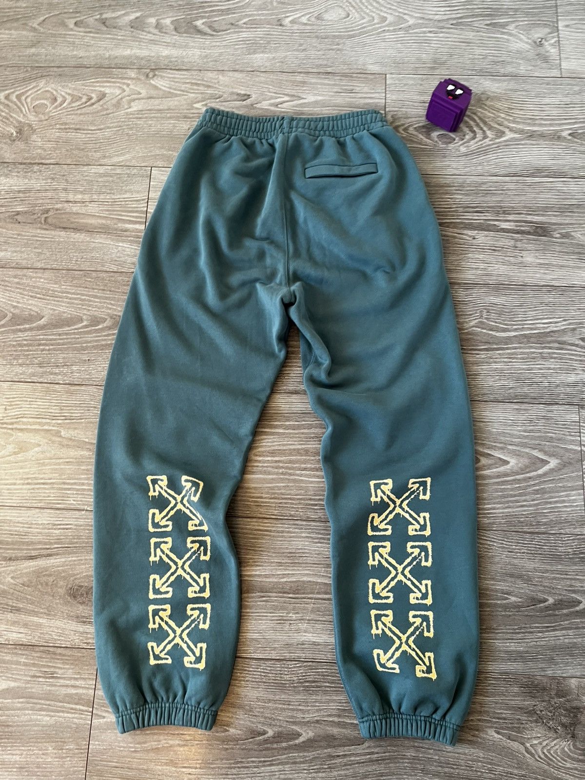 Off-White Off-White Rare Graphic Spray Logo Arrow Track Pants Size US 31 - 1 Thumbnail