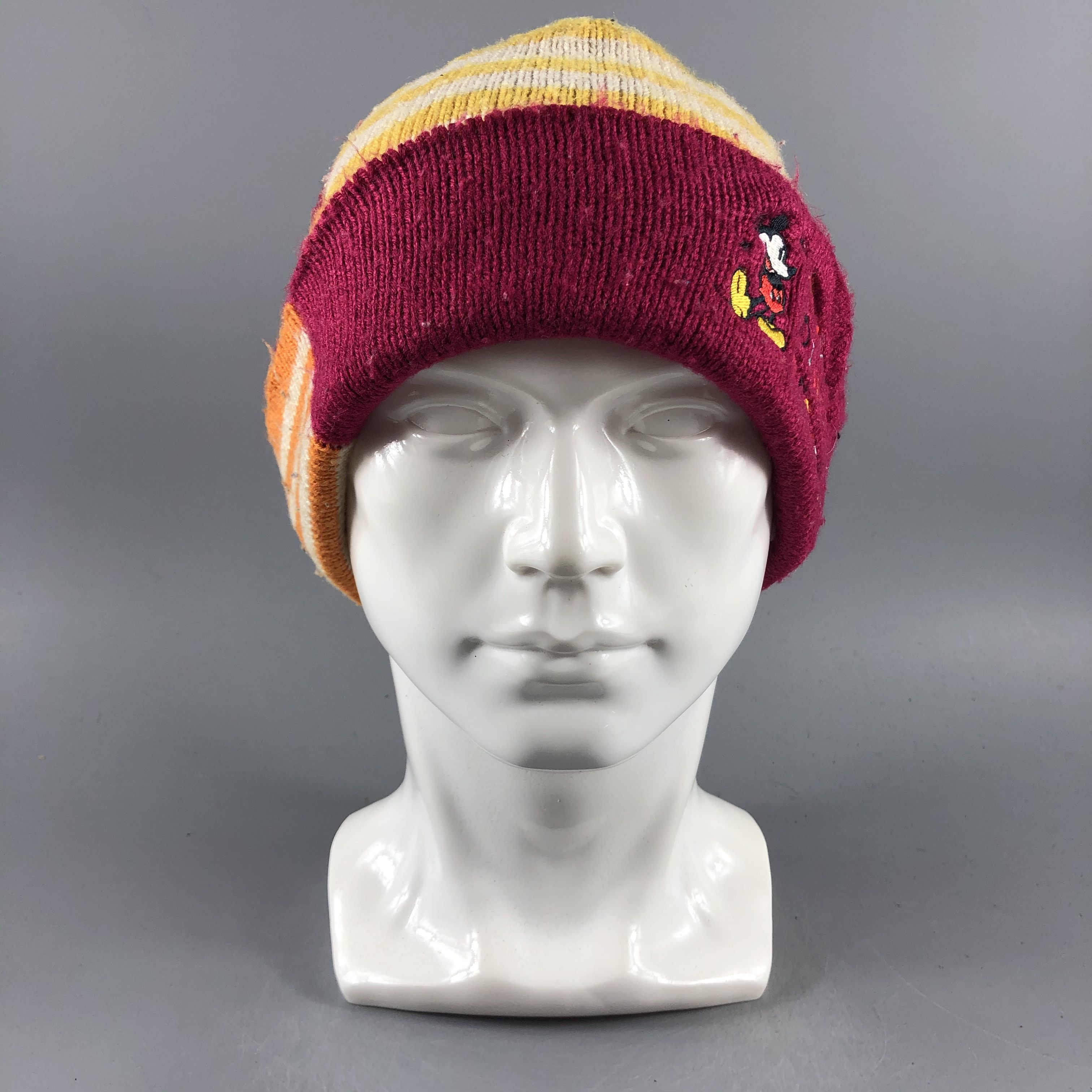 Disney × Mickey Mouse × Vintage Mickey Mouse Tokyo Disney Beanie Snow Hat Snow Cap -D547 Size ONE SIZE - 7 Thumbnail