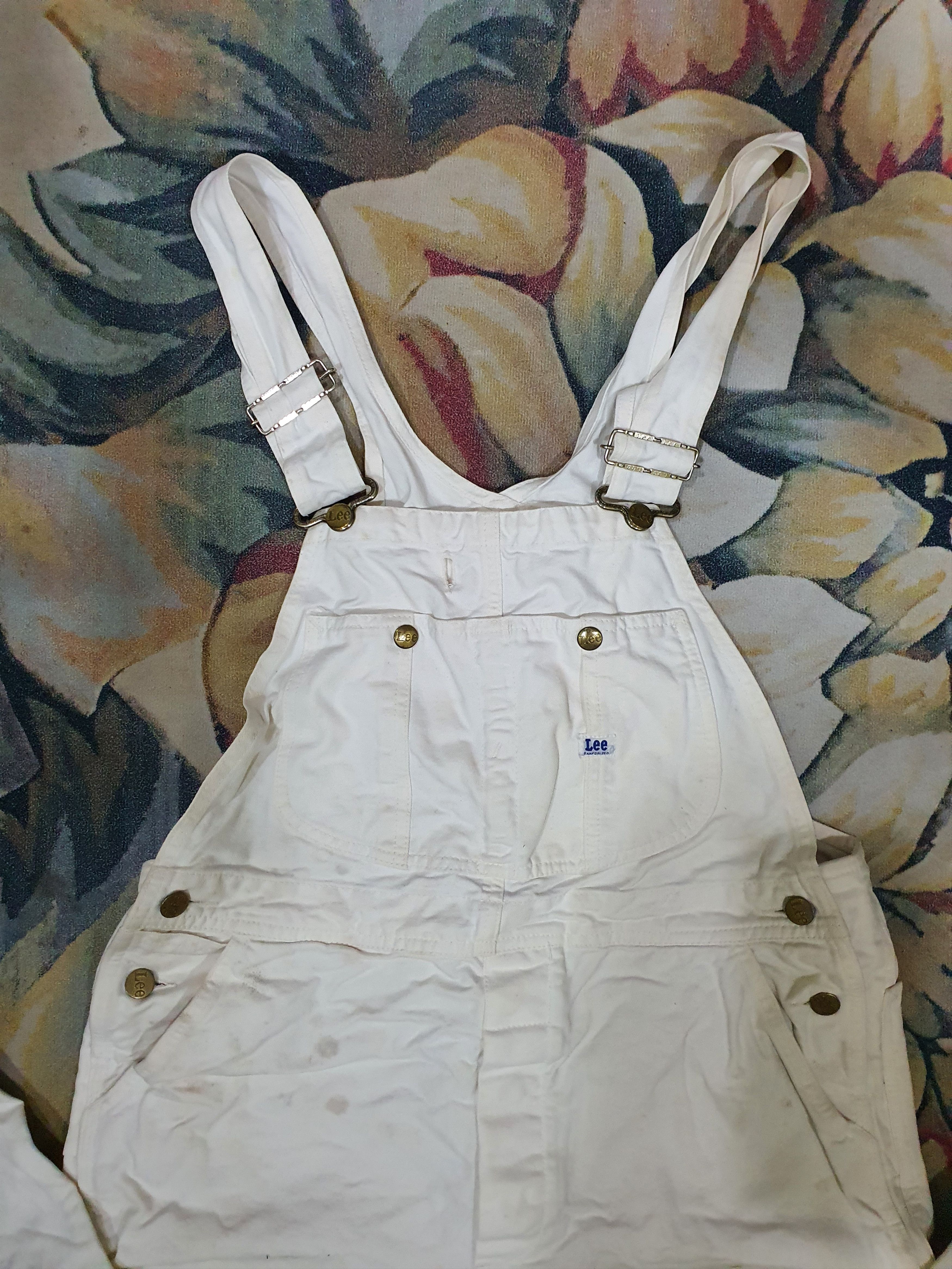 Lee × Vintage 32×33 LEE OVERALL WHITE 🔥 Size US 32 / EU 48 - 3 Thumbnail