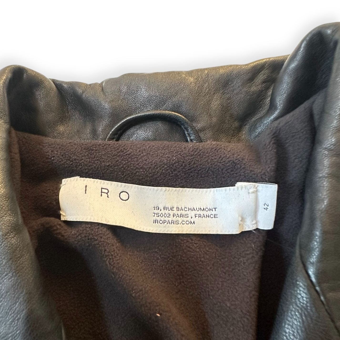 Iro IRO Paris Newhan Lambskin Leather Jacket Black Size 42 FR, R Size M / US 6-8 / IT 42-44 - 3 Thumbnail