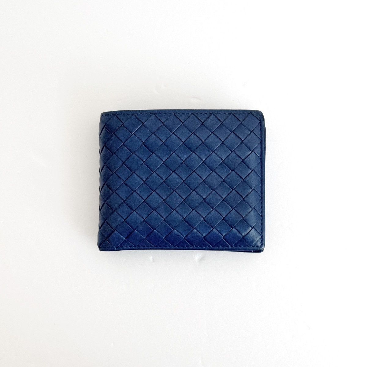 Bottega Veneta Bottega Veneta Intrecciato Blue Bifold Wallet Coin Pocket Size ONE SIZE - 1 Thumbnail