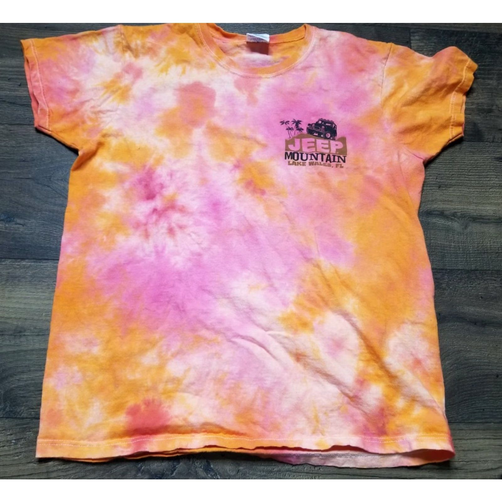 Gildan Gildan Graphic Tee T-Shirt M Multicolor Double-Sided Tie Dye Jeep Mountain Mens Size US M / EU 48-50 / 2 - 2 Thumbnail