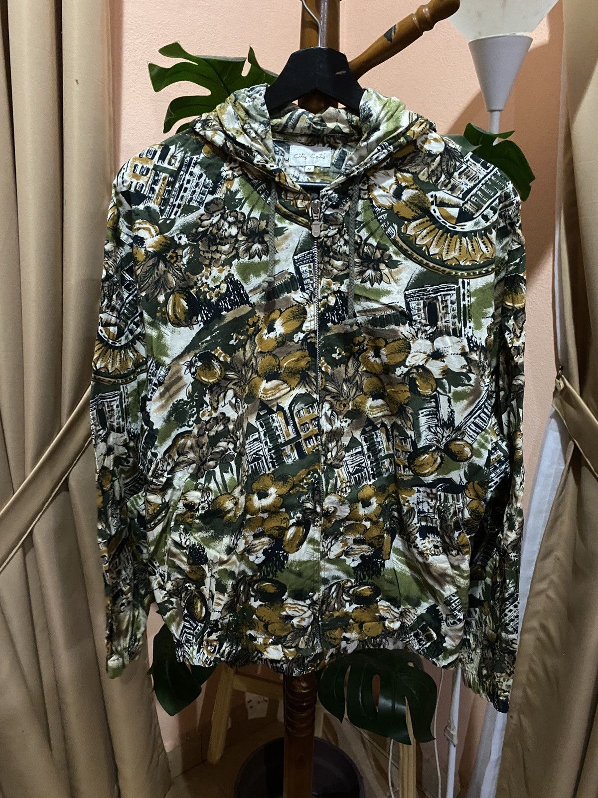 Japanese Brand Vintage City Cat’s Japan Printed Zip Hoodie 90s Unisex Size US M / EU 48-50 / 2 - 3 Thumbnail