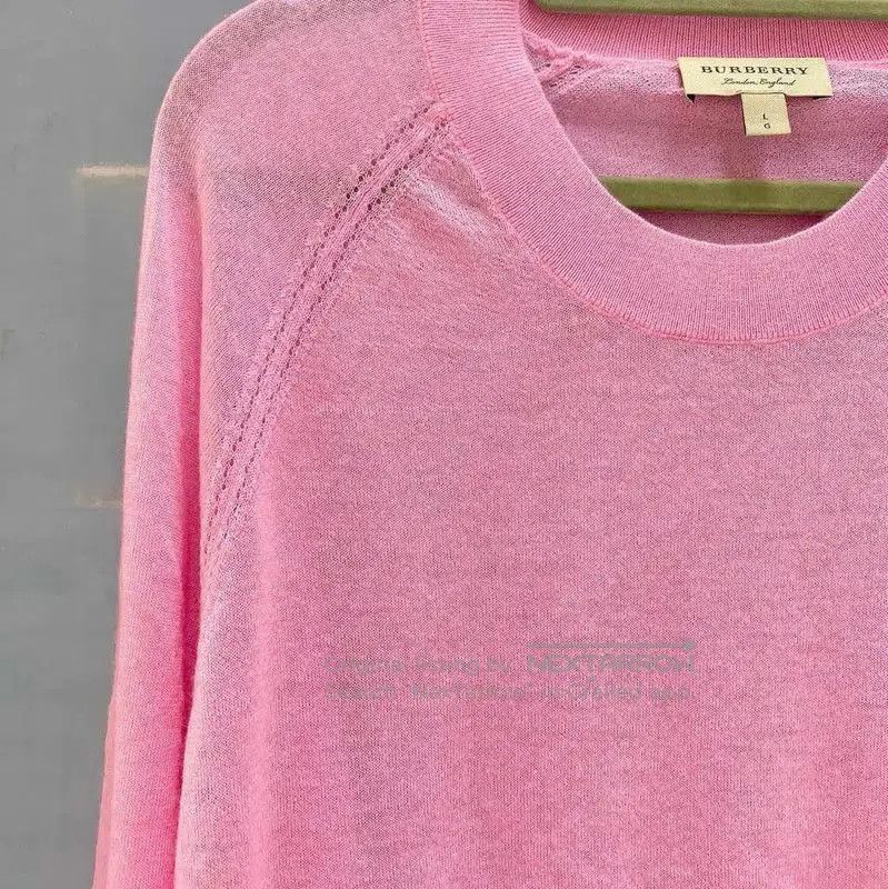 Burberry Burberry Pink Cashmere Women’s Knit Sweater. Size L / US 10 / IT 46 - 4 Thumbnail