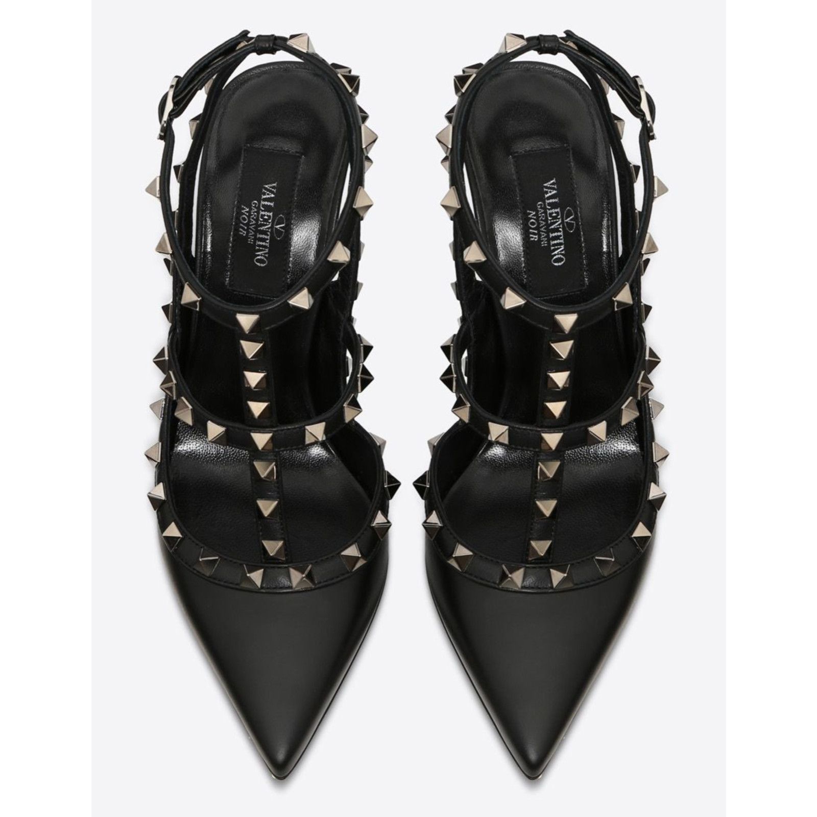 Valentino Rockstud Noir Ankle Strap Pointed Sandal Heel Pump 36.5 Size US 6.5 / IT 36.5 - 7 Thumbnail