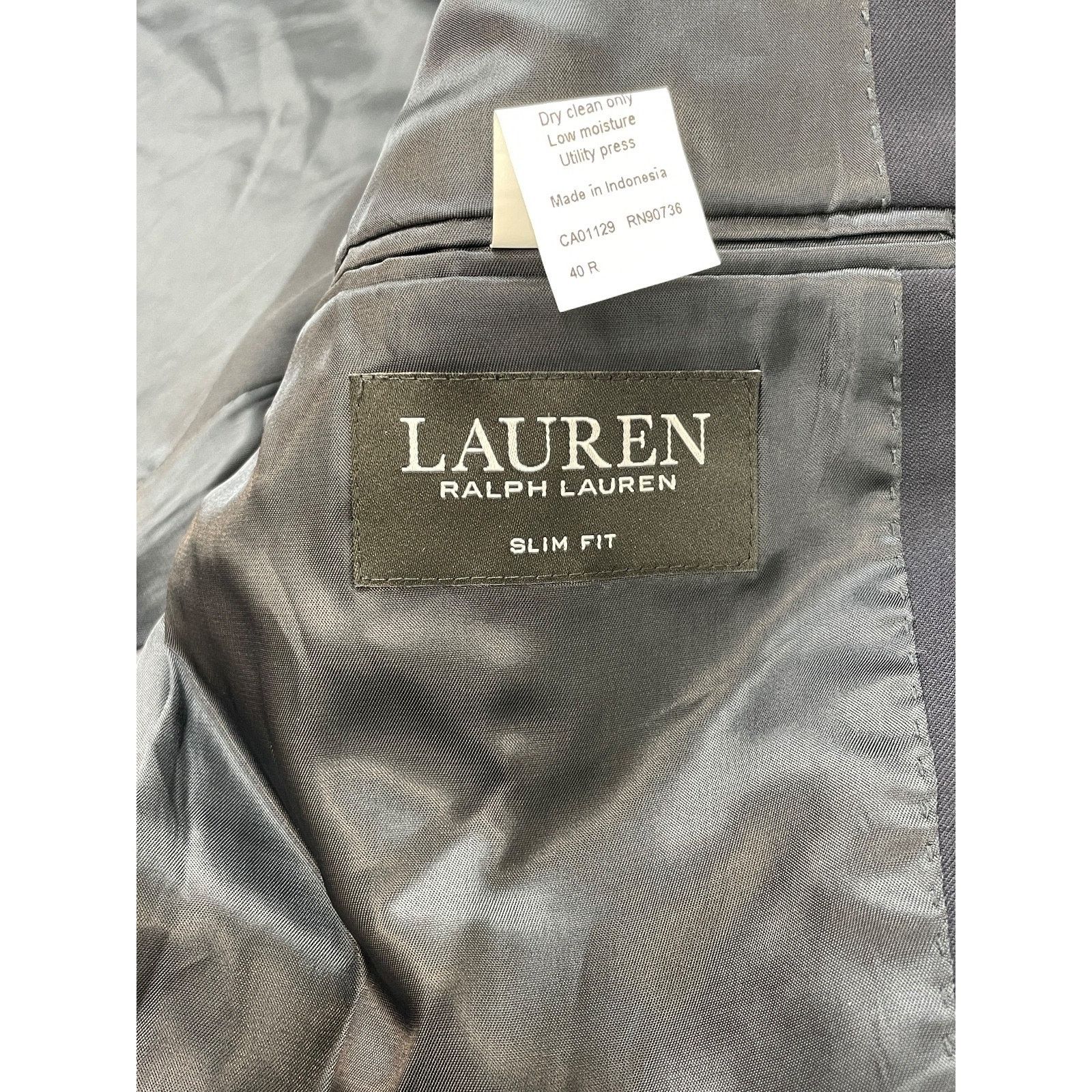 Lauren Ralph Lauren Ralph Lauren Blazer Mens 40R Navy Blue 100% Wool Black Label Size 40R - 4 Thumbnail