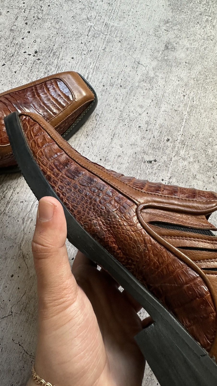 J.M. Weston J.M. Weston Very Rare Vintage Alligator Leather Formal Shoes Size US 8 / EU 41 - 9 Thumbnail