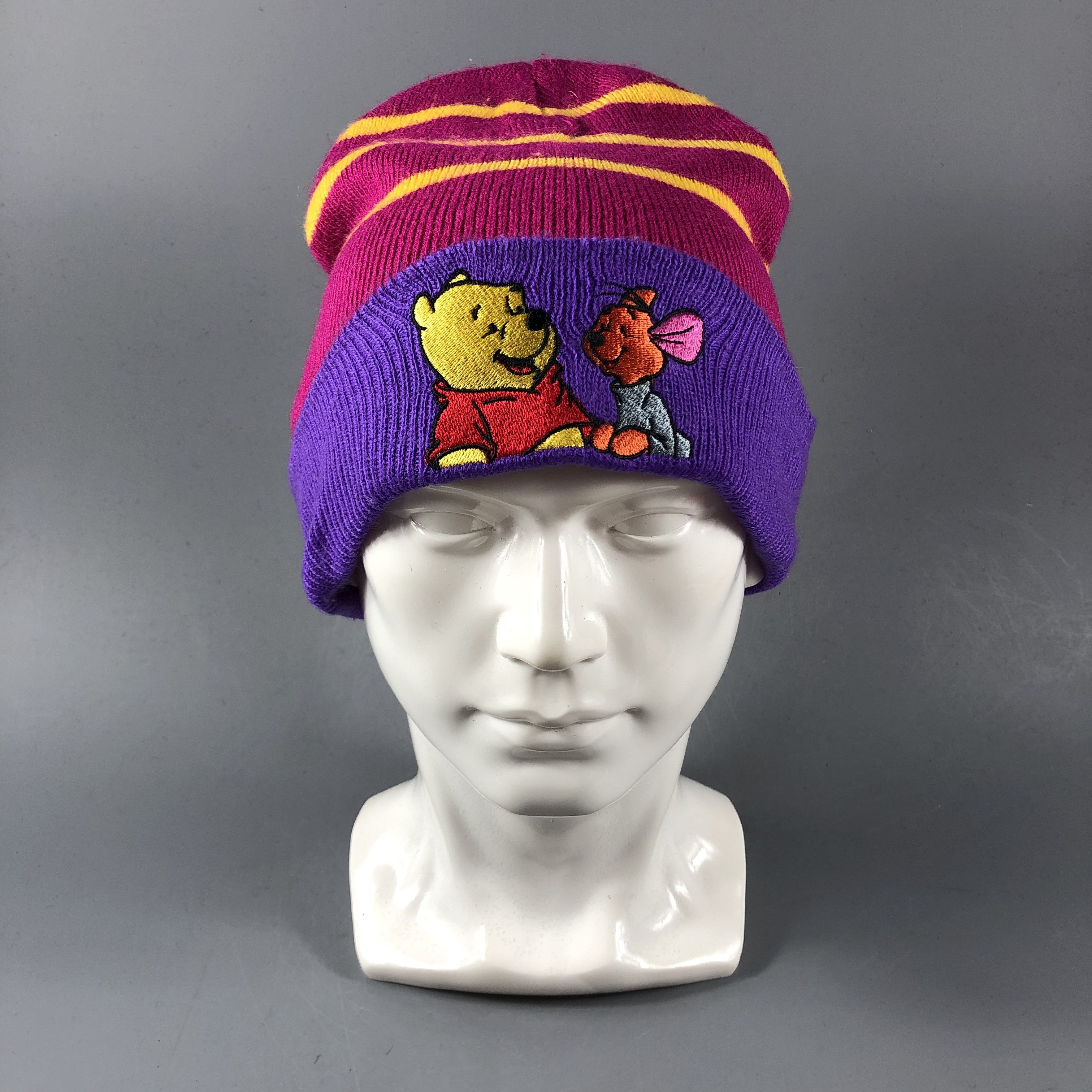 Disney Winnie The Pooh Striped Beanie Snowcap Snow Hat B755 Size ONE SIZE - 1 Thumbnail