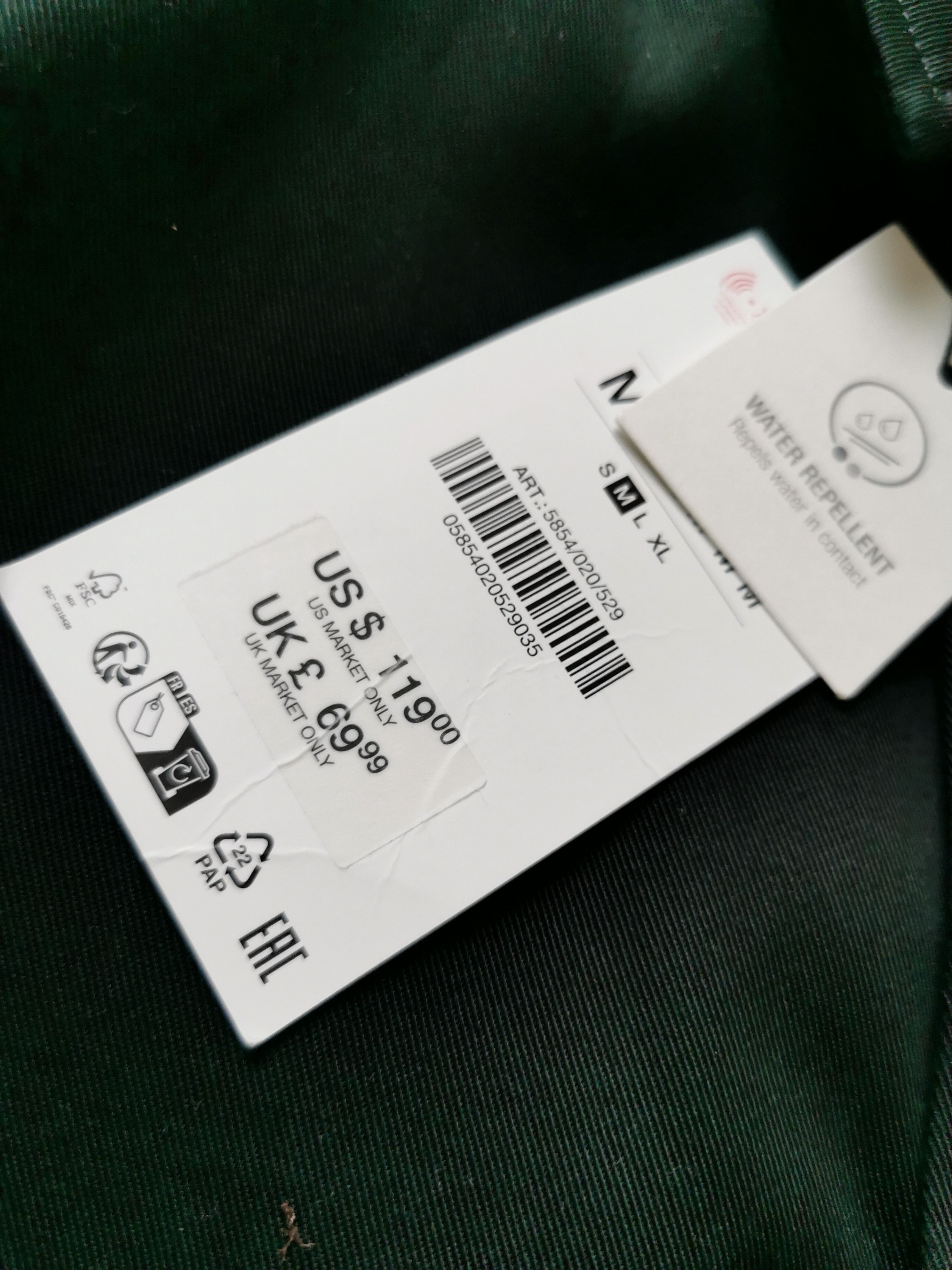 Zara Zara regular fit jacket made of cotton fabric size medium Size US M / EU 48-50 / 2 - 5 Thumbnail