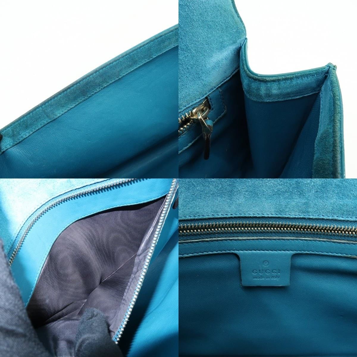Gucci Gucci Microguccissima Patent Leather Clutch Blue Size ONE SIZE - 7 Thumbnail