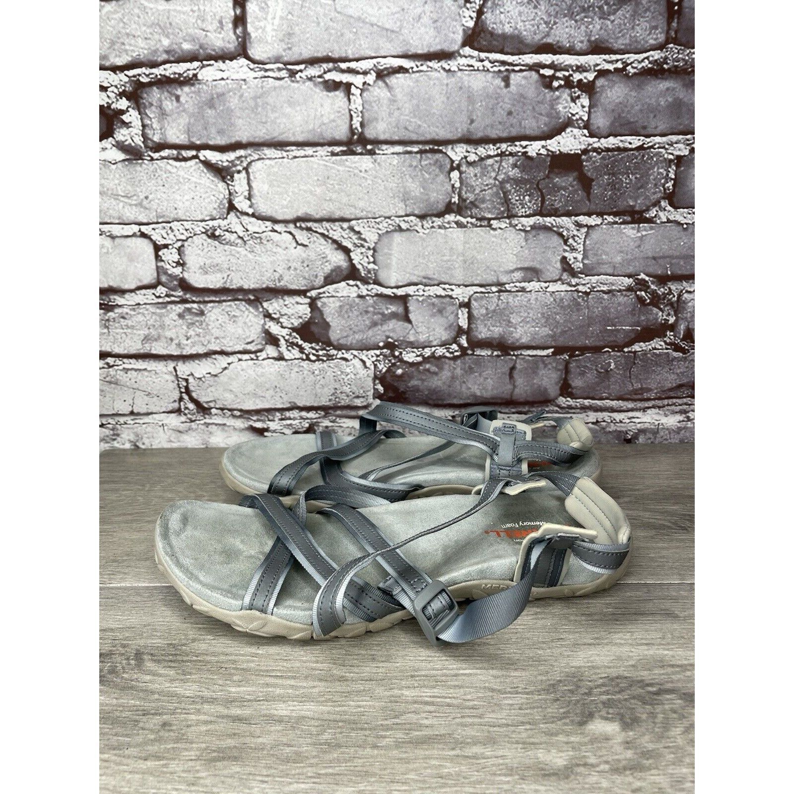 Merrell Merrell Terran Ivy Lattice J94990 Monument Gray Strappy Sand Size US 10 / IT 40 - 1 Thumbnail