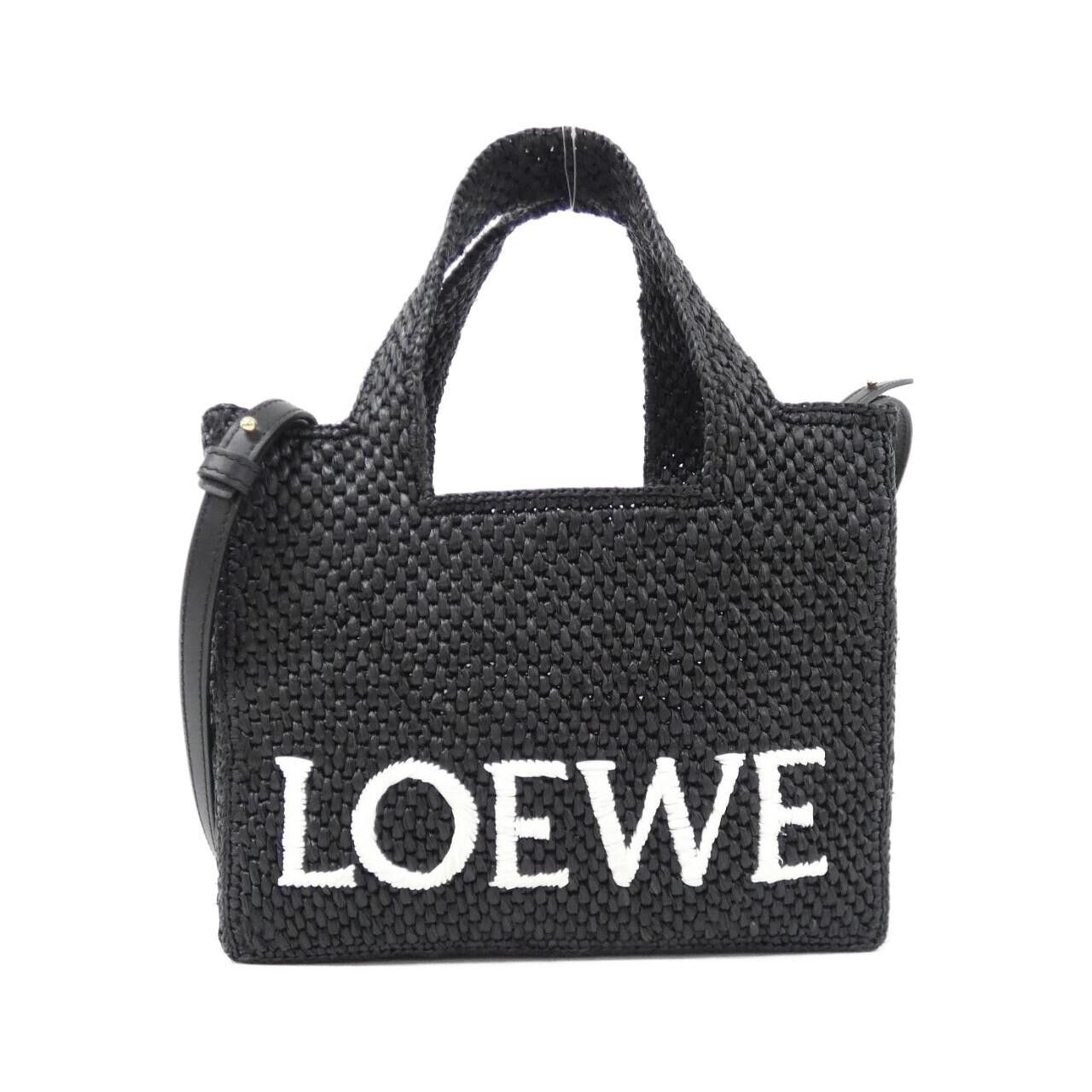 Loewe Loewe Loewe Font Tote Small Raffia Tote Bag Plant-based Tote Bag A685B59X01 DUTY FREE for USA Size ONE SIZE - 1 Thumbnail