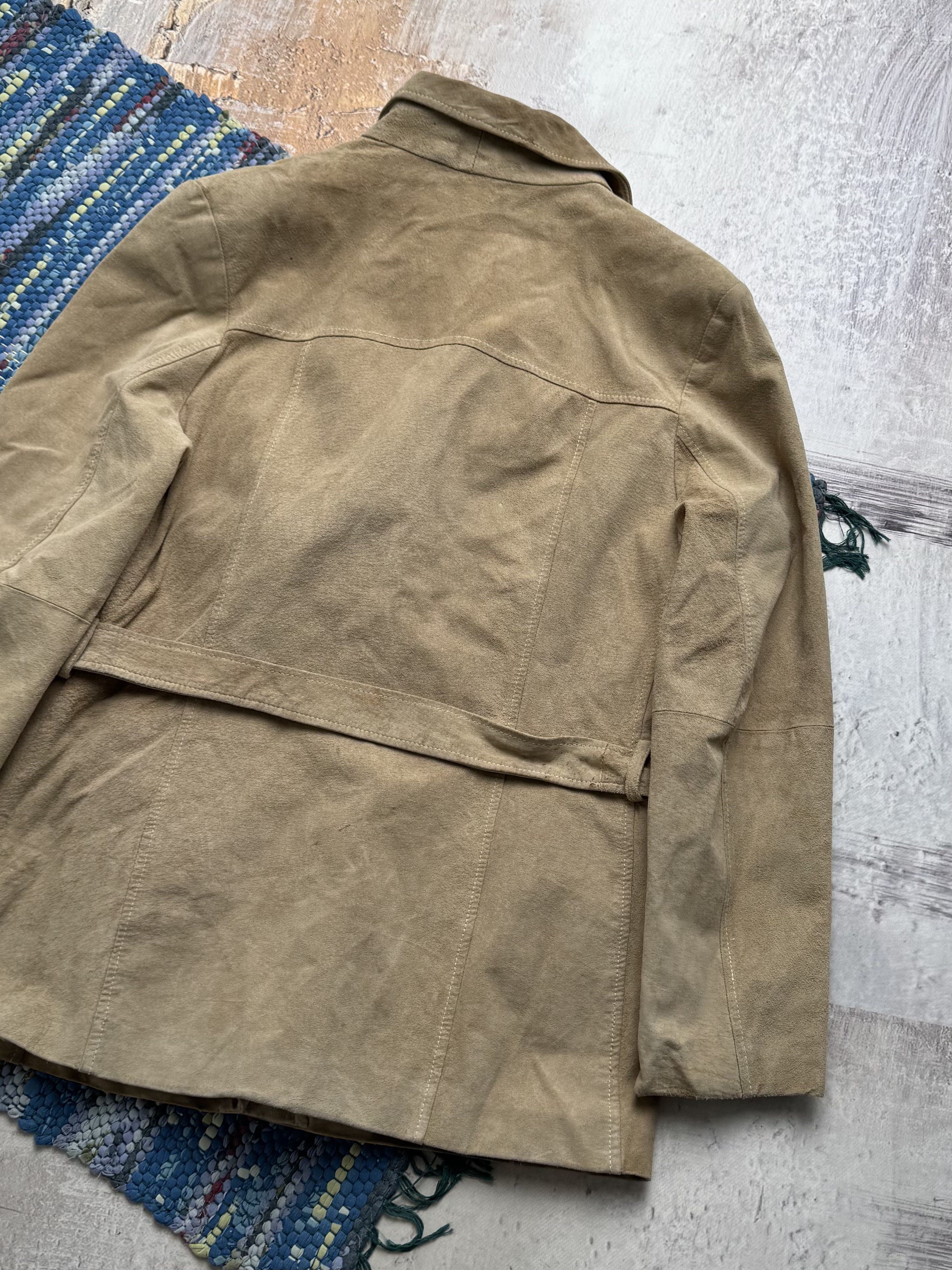 Vintage Vintage Real Pig Suede Jacket With Belt A8(V1)D15 Size L / US 10 / IT 46 - 21 Thumbnail