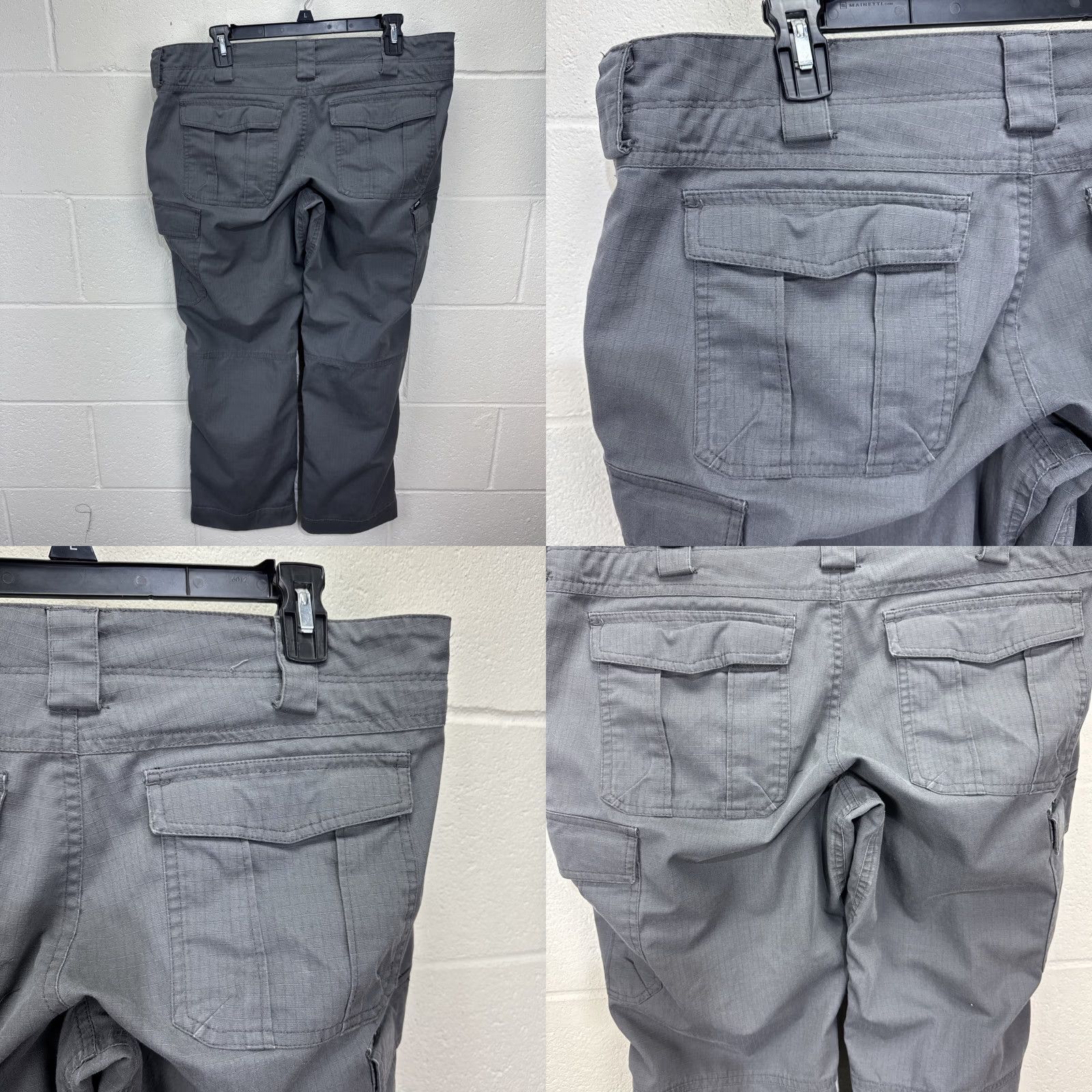Vintage CQR Mens Cargo Pants Straight Leg Ripstop Outdoor Gray Size 34x28 34 Regular Water Resistant Pockets Khaki 2000s Tactical Men’s Pants Size US 34 / EU 50 - 8 Thumbnail
