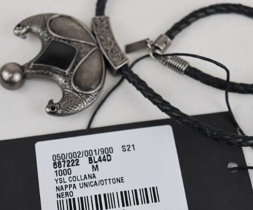 Saint Laurent Paris o1rshd1 Size: M / YSL Collana in Nero Size ONE SIZE - 4 Thumbnail