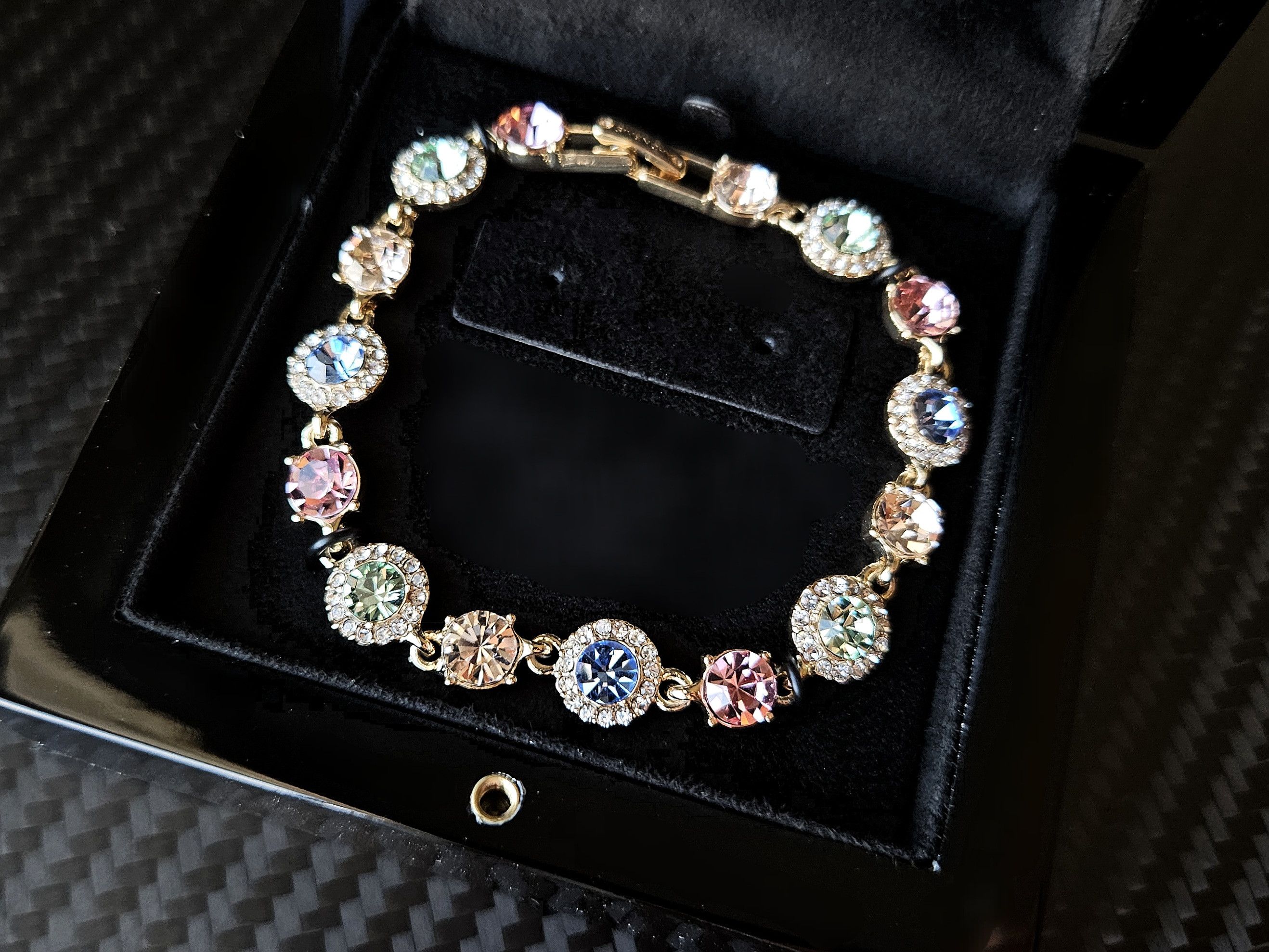 Givenchy 🌈 Rainbow Multi Pave Halo Gold Bracelet 🌈 Size ONE SIZE - 2 Thumbnail