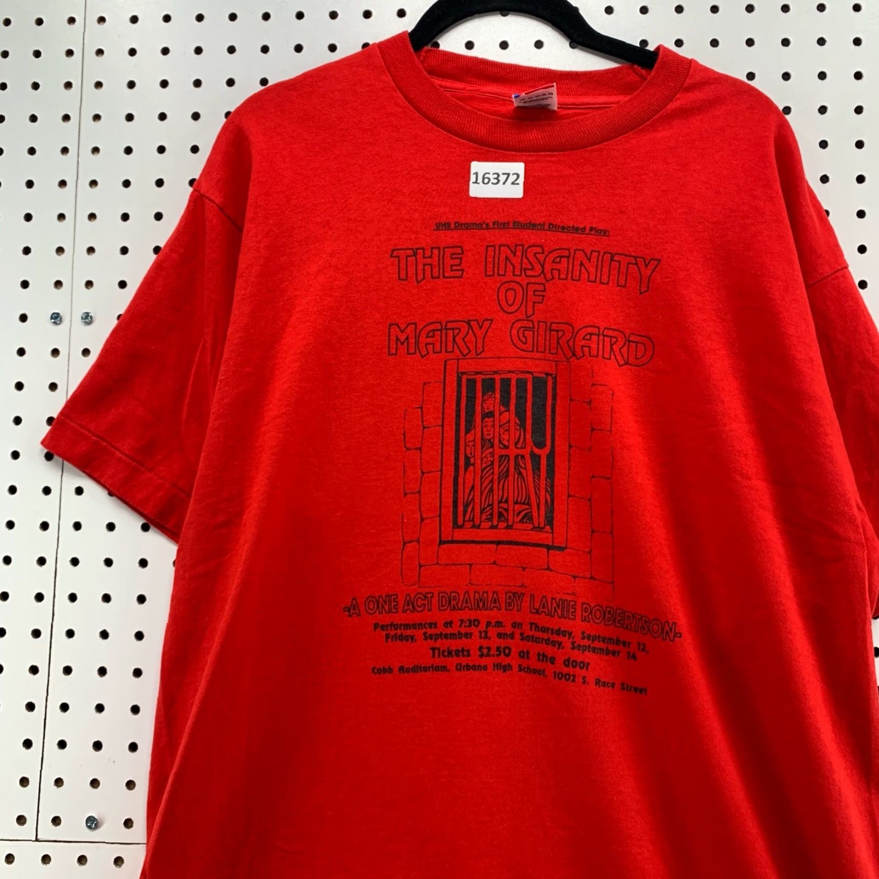 Fruit Of The Loom VINTAGE Fruit of the Loom T-Shirt Unisex Adults XL Red 90s School Play Stitch Possessed Devil Size US XL / EU 56 / 4 - 7 Thumbnail