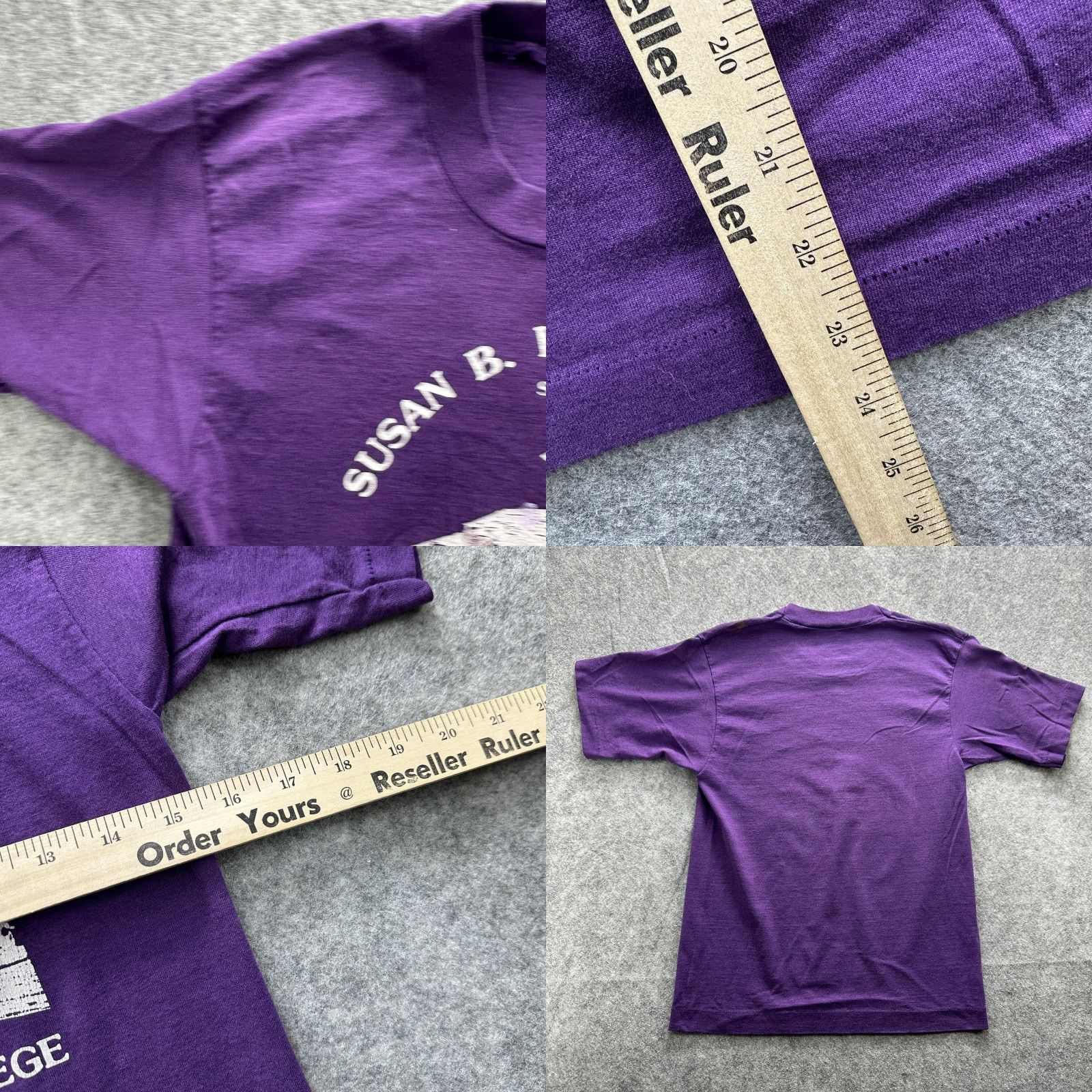 Vintage VINTAGE Susan B Harris Chapel College Shirt Mens Medium Purple Graphic Print Crew Neck 1892 Young Harris College Size US M / EU 48-50 / 2 - 8 Thumbnail