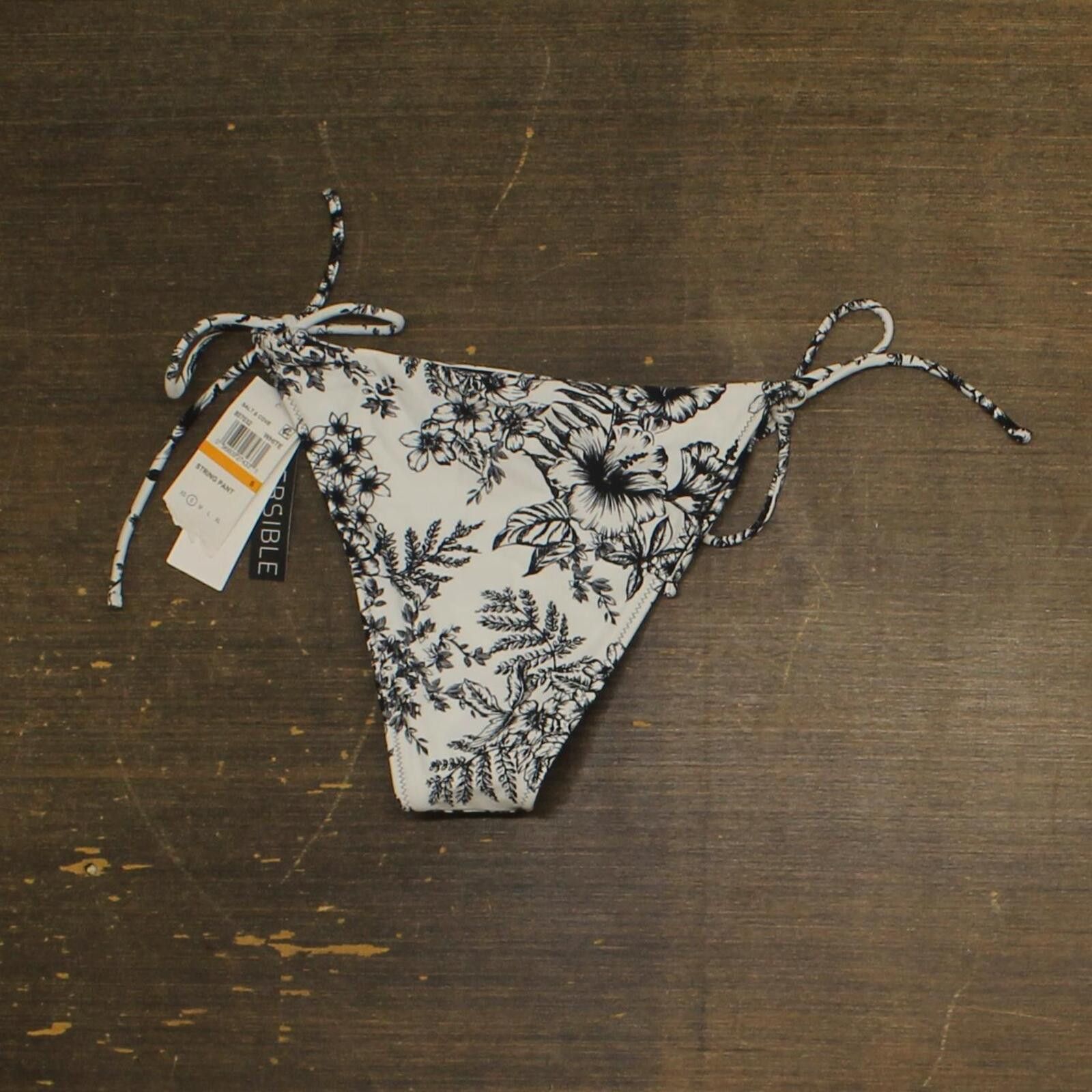 Other Nwt Salt + Cove Side-tie Bikini Swim Bottom Black / White S Size ONE SIZE - 2 Thumbnail