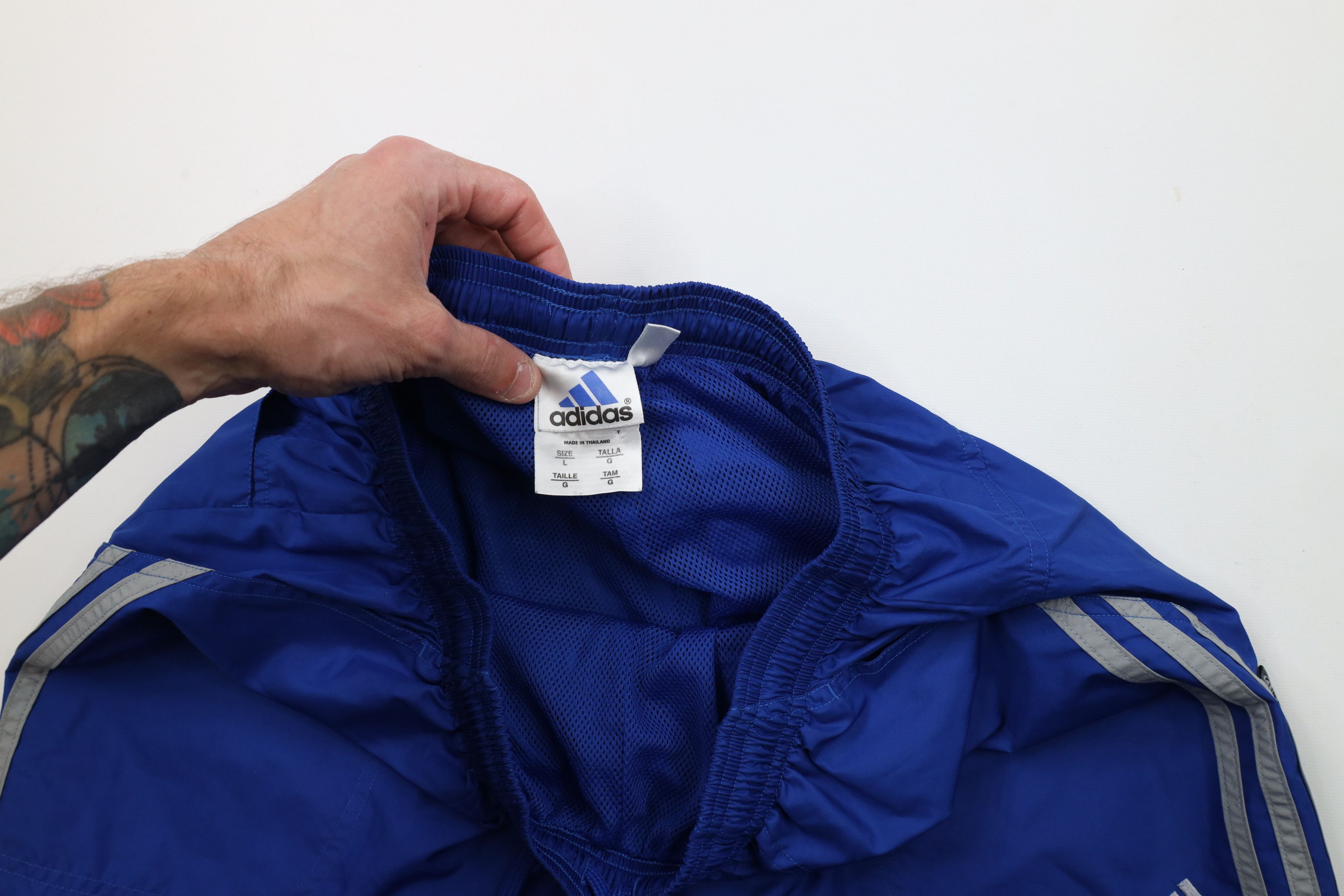 Adidas × Vintage Vintage Y2K 2001 Adidas Striped Lined Windbreaker Pants Size US 36 / EU 52 - 7 Thumbnail