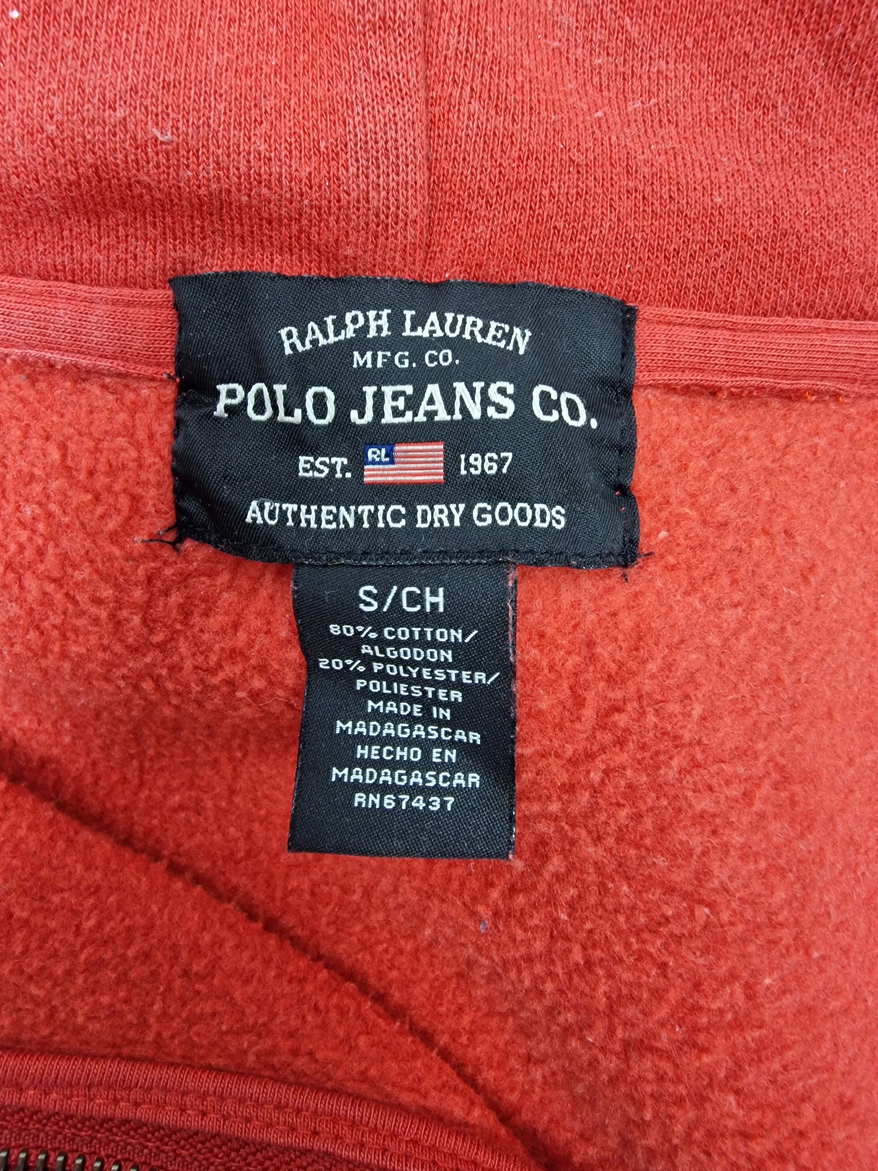 Polo Ralph Lauren Polo Jeans Co Ralph Lauren Red Hoodie S | Vintage Full-Zip Size US S / EU 44-46 / 1 - 12 Thumbnail